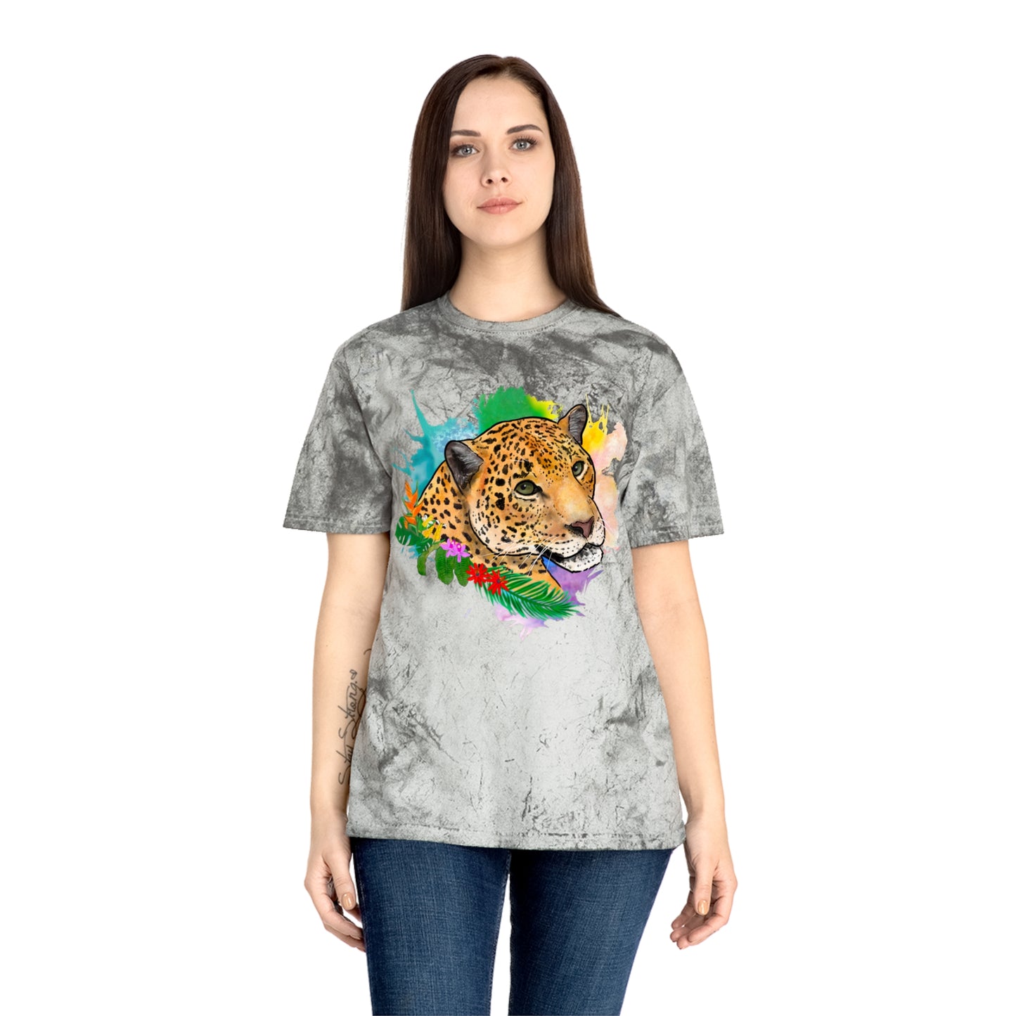 Jaguar Floral Comfort Colors Color Blast T-Shirt