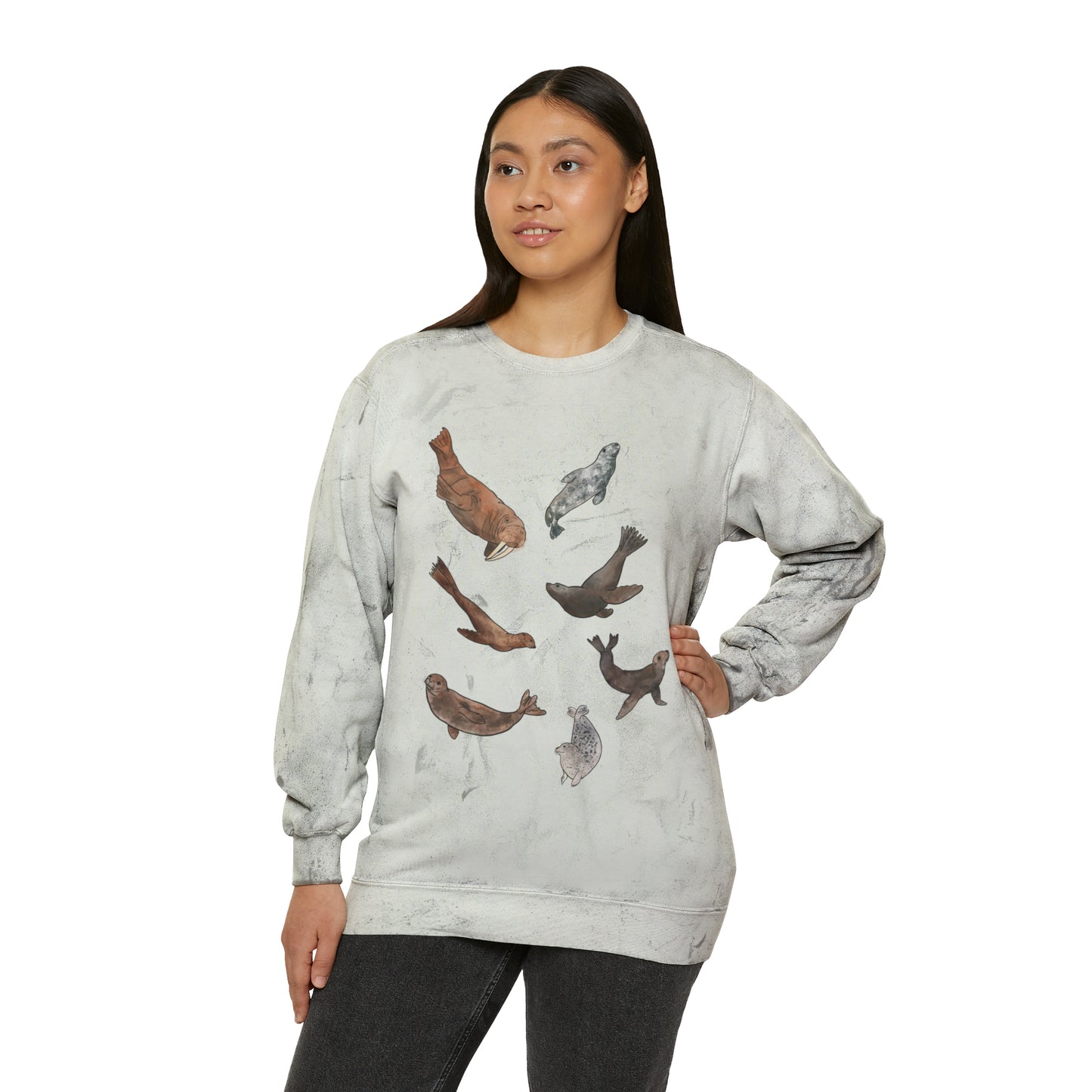 Pinniped Color Blast Comfort Colors Crewneck Sweatshirt