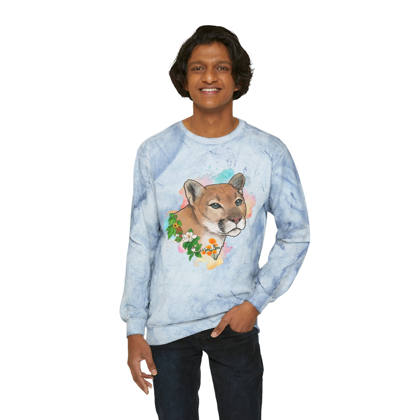 Mountain Lion Comfort Colors Crewneck Sweatshirt