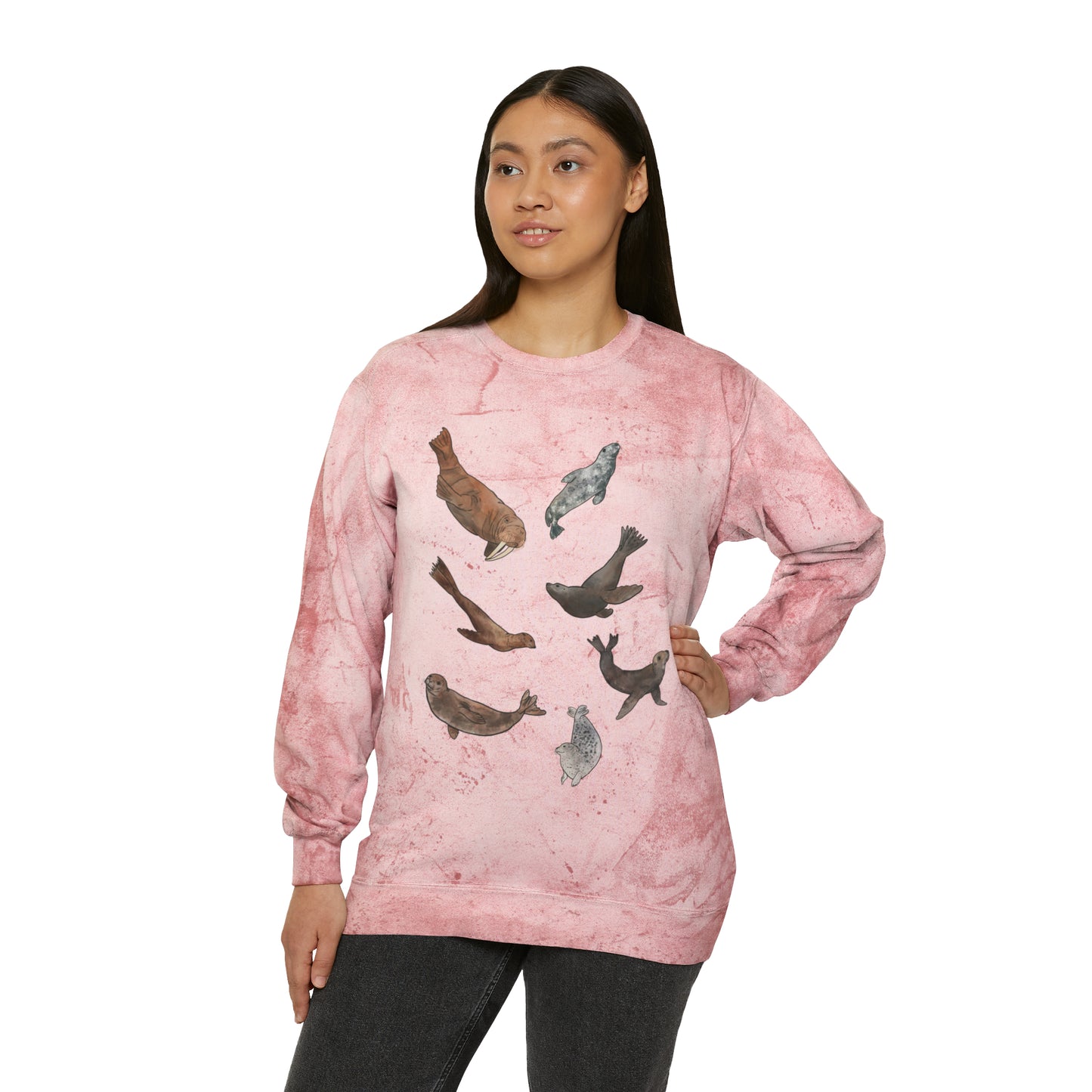Pinniped Color Blast Comfort Colors Crewneck Sweatshirt