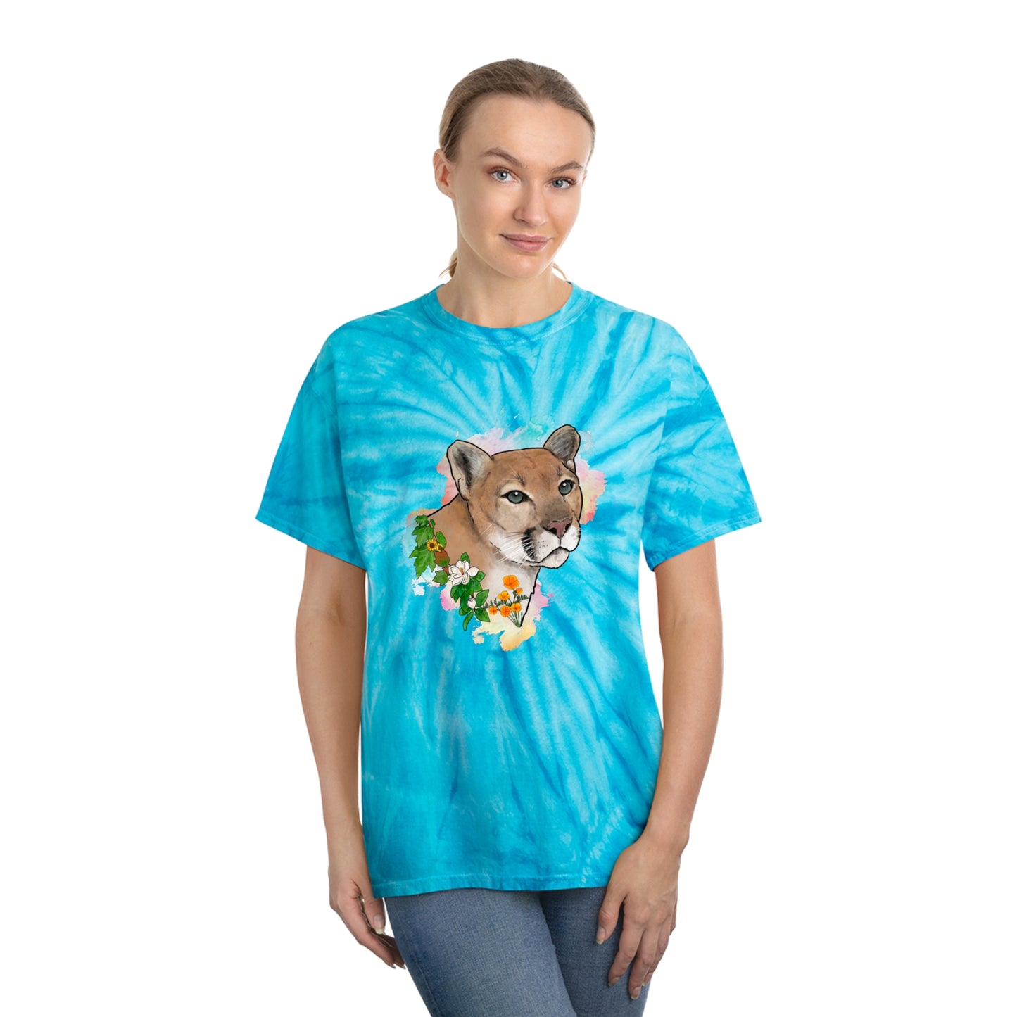 Mountain Lion Tie-Dye Tee, Cyclone