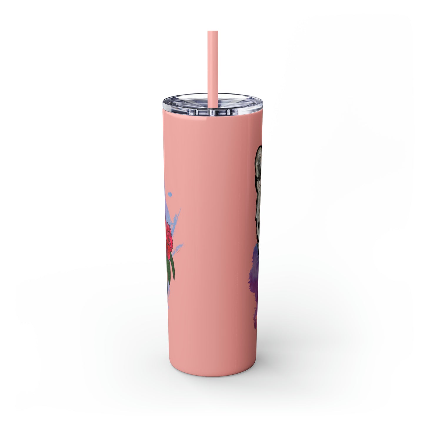 Snow Leopard Tumbler with Straw, 20oz