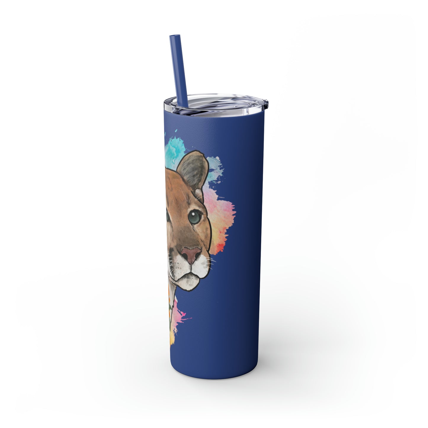 Mountain Lion Tumbler with Straw, 20oz