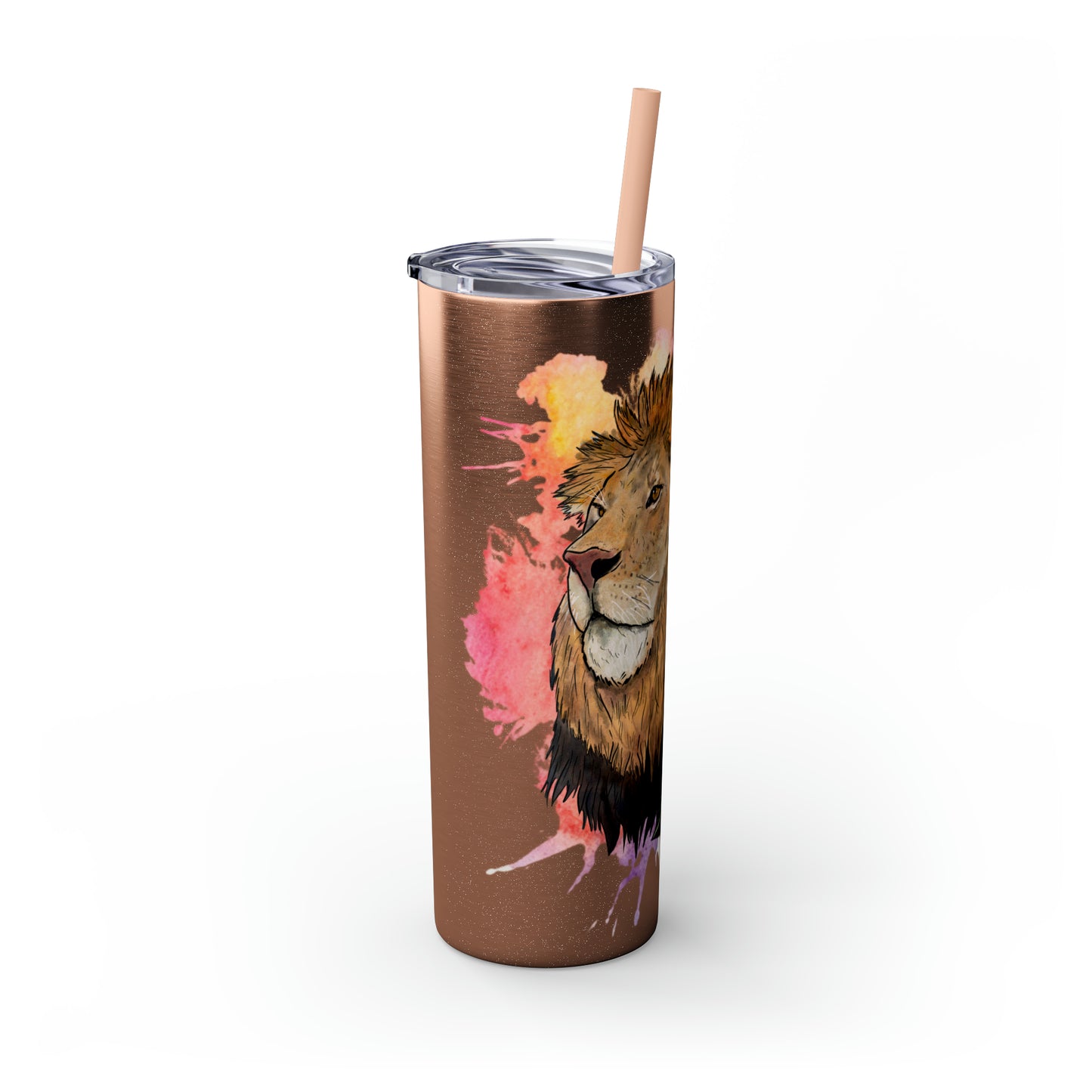 Lion Tumbler with Straw, 20oz
