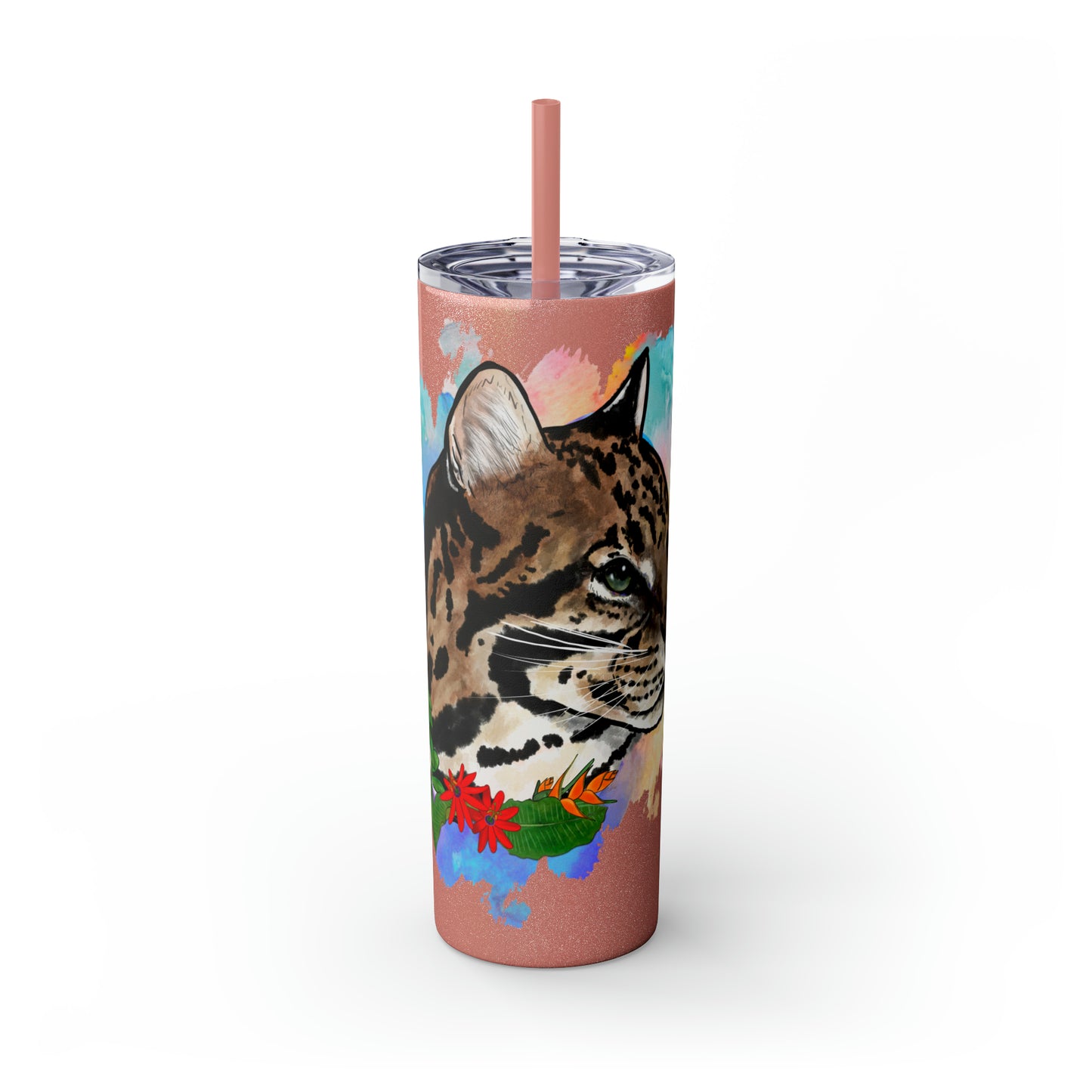 Ocelot Tumbler with Straw, 20oz