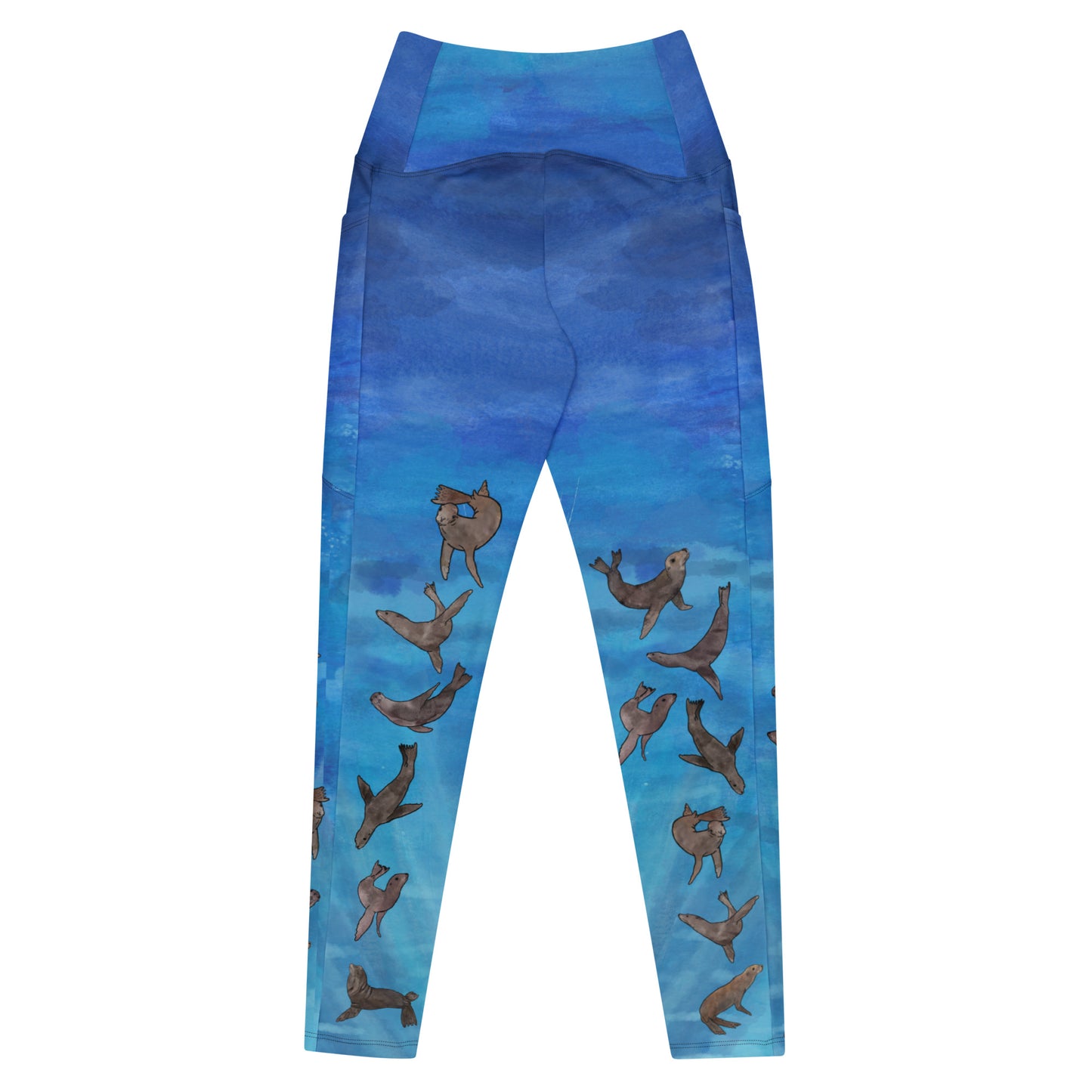 Sea Lion Crossover leggings with pockets