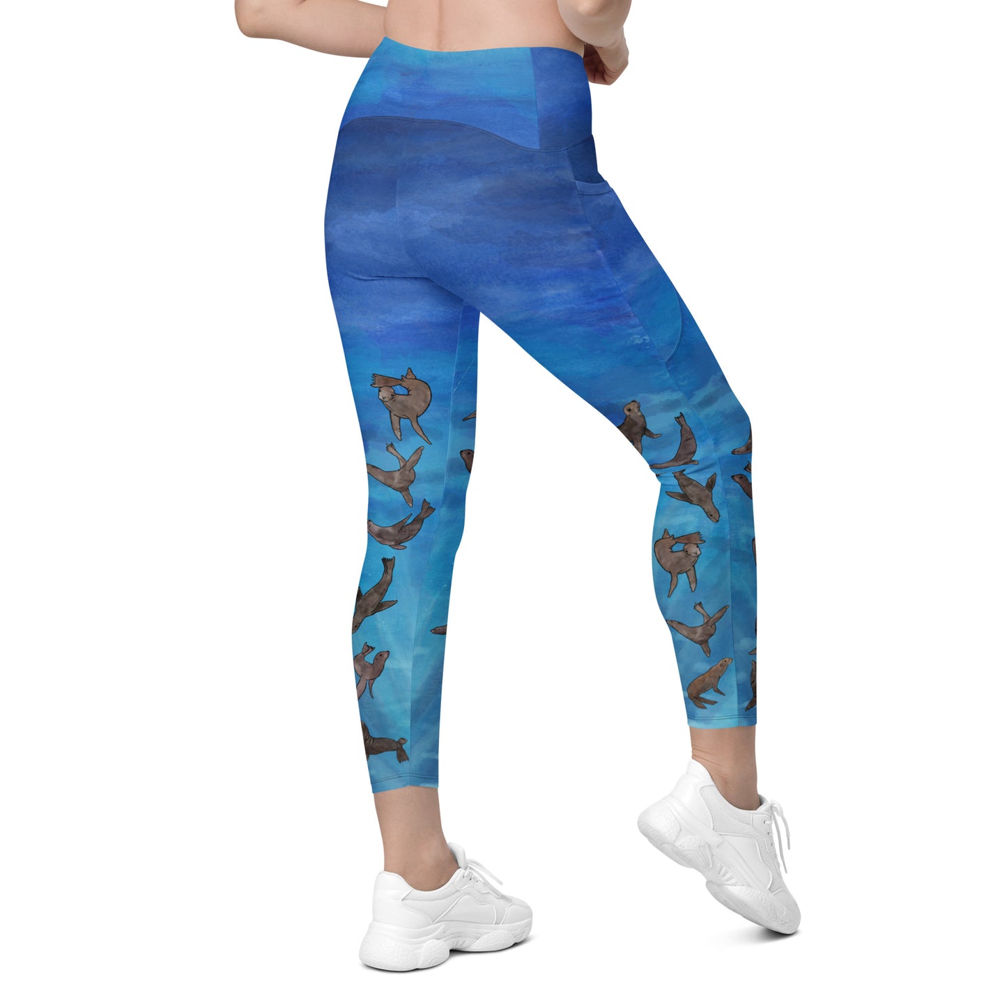 Sea Lion Crossover leggings with pockets