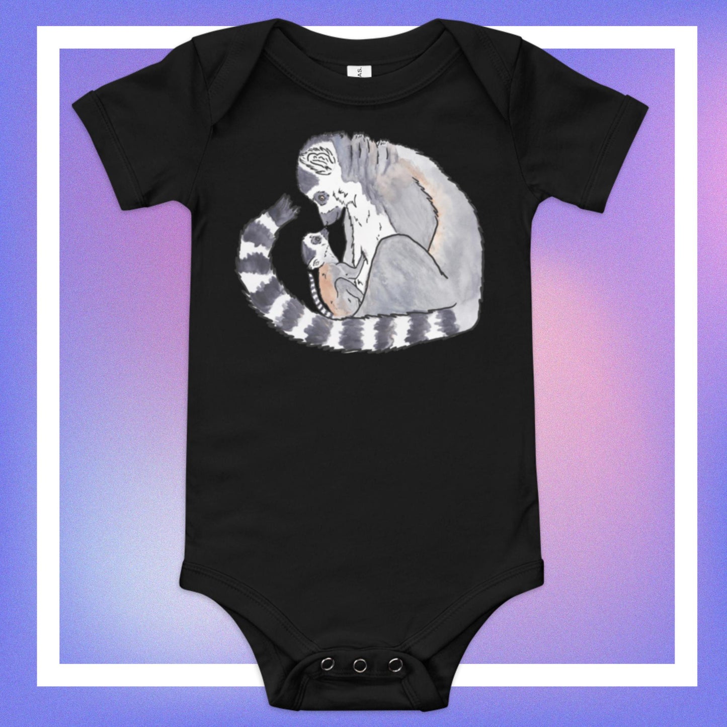 Lemur Baby short sleeve one piece