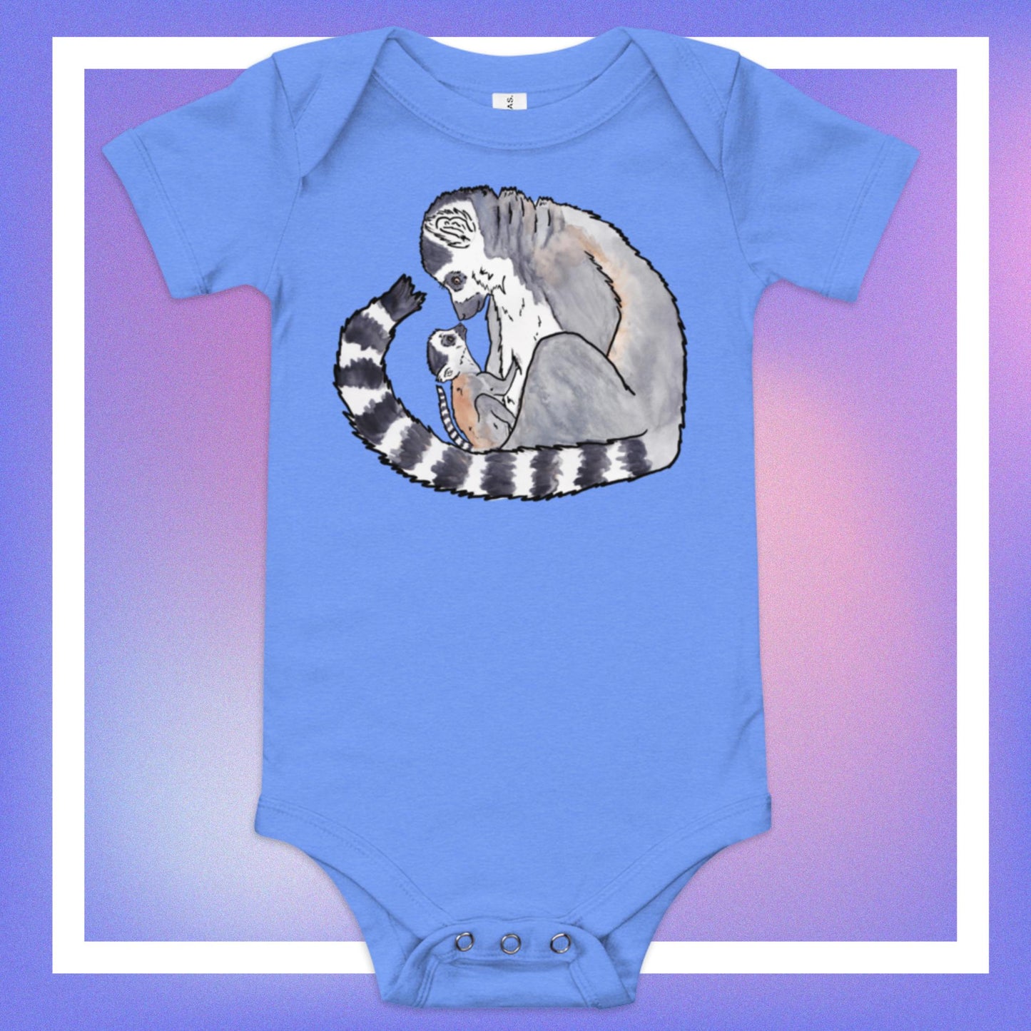 Lemur Baby short sleeve one piece
