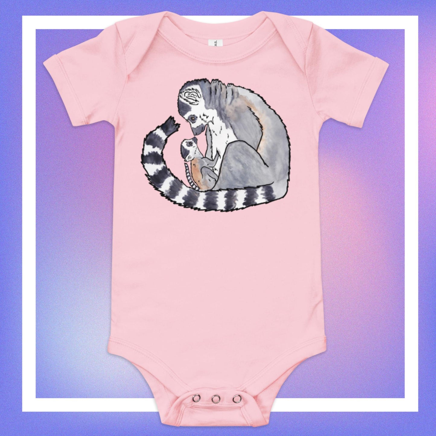 Lemur Baby short sleeve one piece
