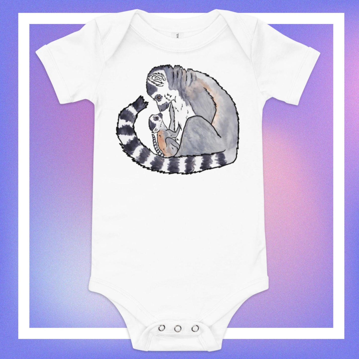 Lemur Baby short sleeve one piece