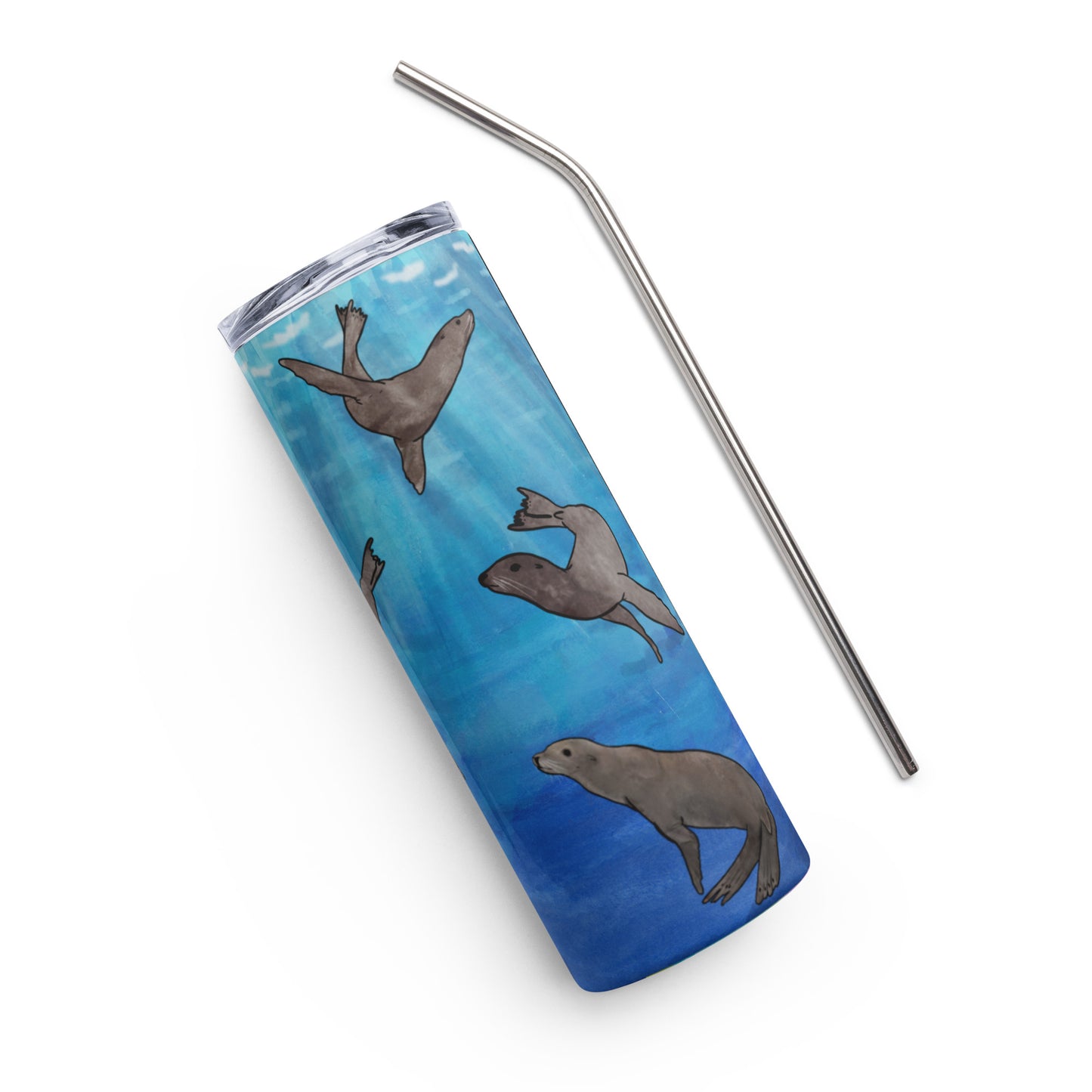 Sea Lion Ocean Stainless steel tumbler