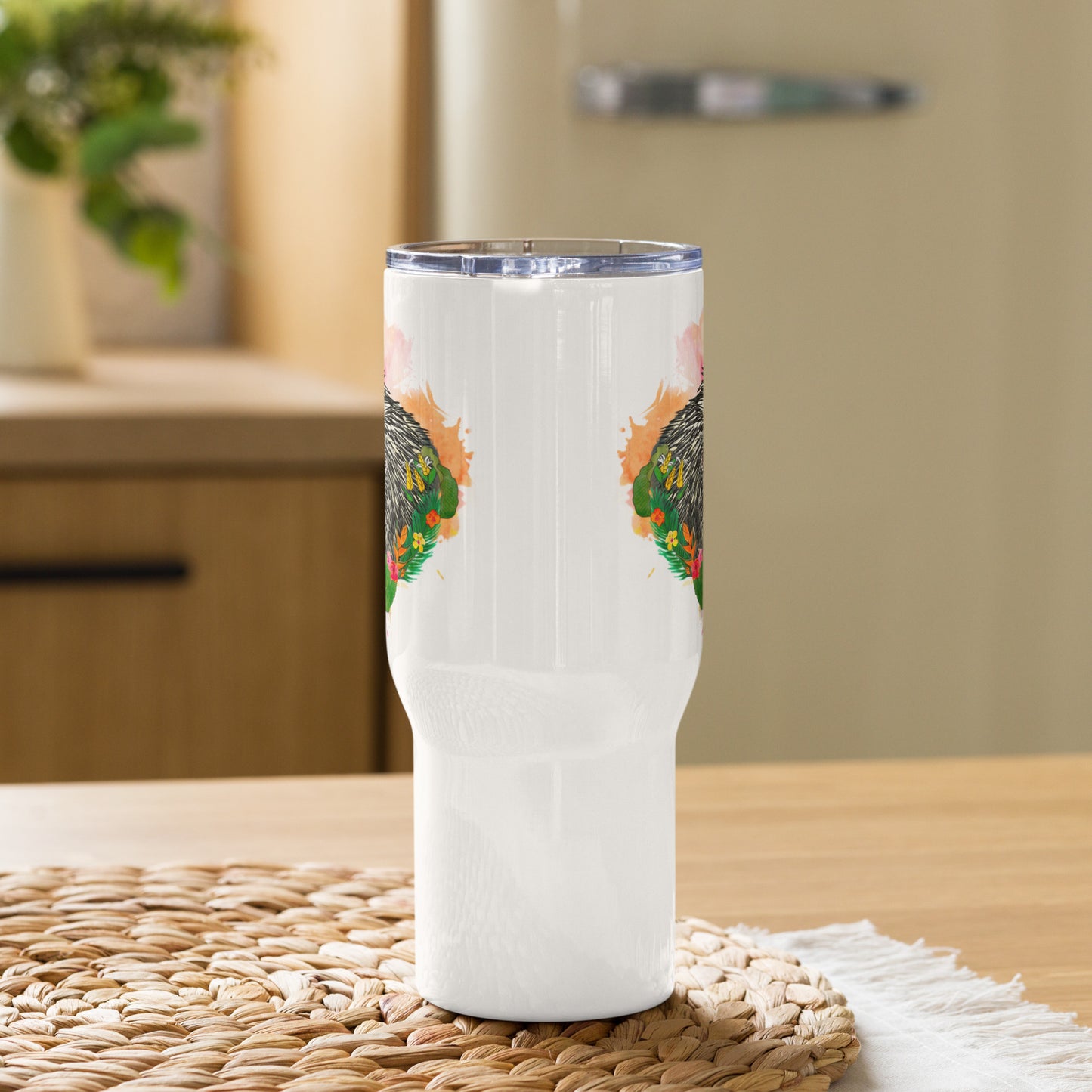 Prehensile Tailed Porcupine Travel mug with a handle