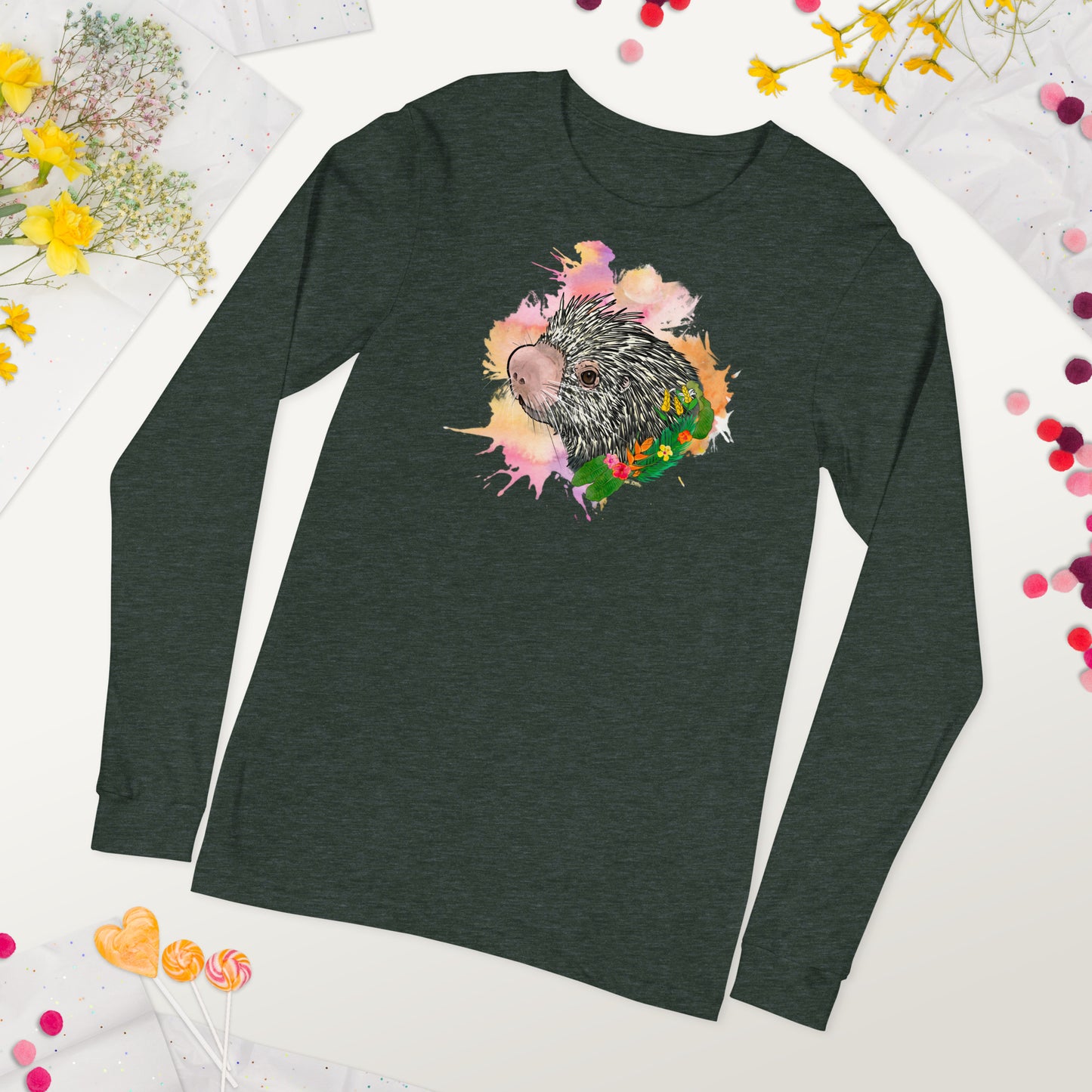 Prehensile Tailed Porcupine Unisex Long Sleeve Tee