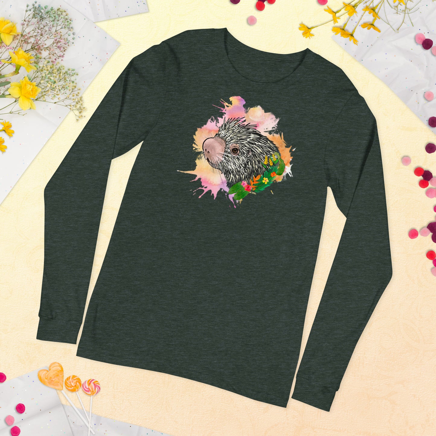 Prehensile Tailed Porcupine Unisex Long Sleeve Tee