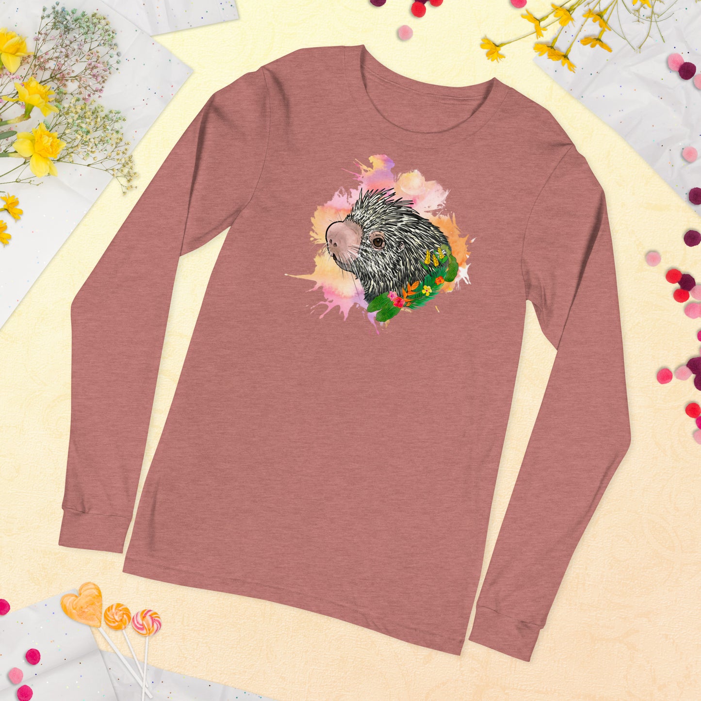 Prehensile Tailed Porcupine Unisex Long Sleeve Tee