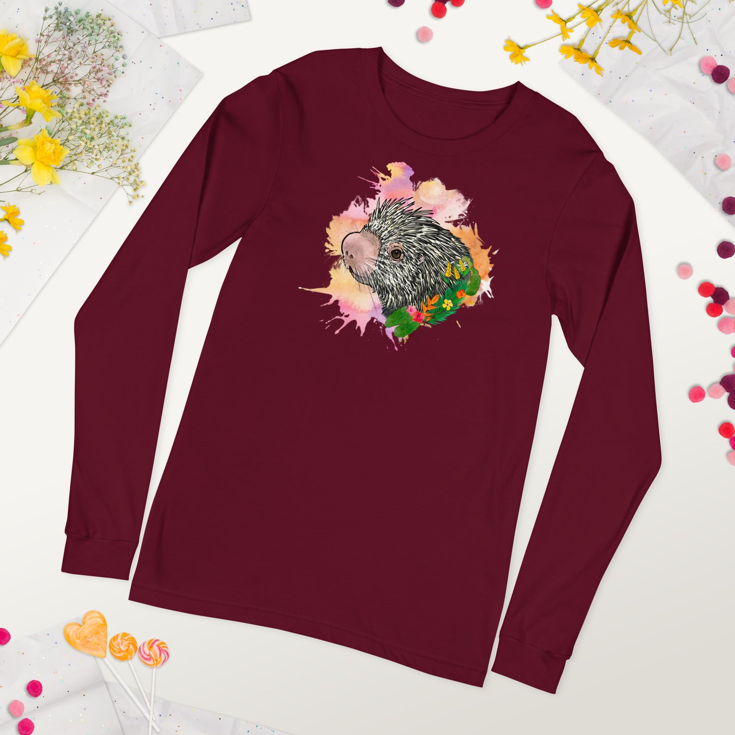 Prehensile Tailed Porcupine Unisex Long Sleeve Tee