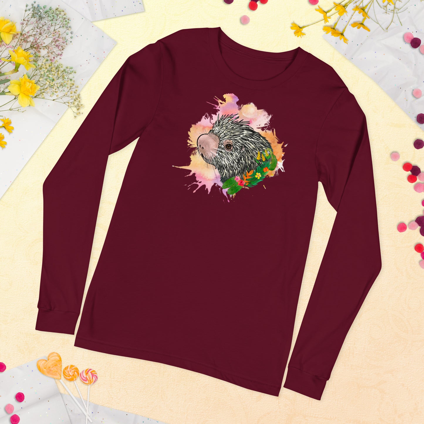 Prehensile Tailed Porcupine Unisex Long Sleeve Tee