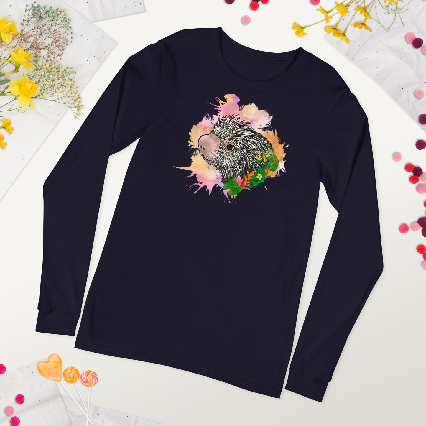 Prehensile Tailed Porcupine Unisex Long Sleeve Tee