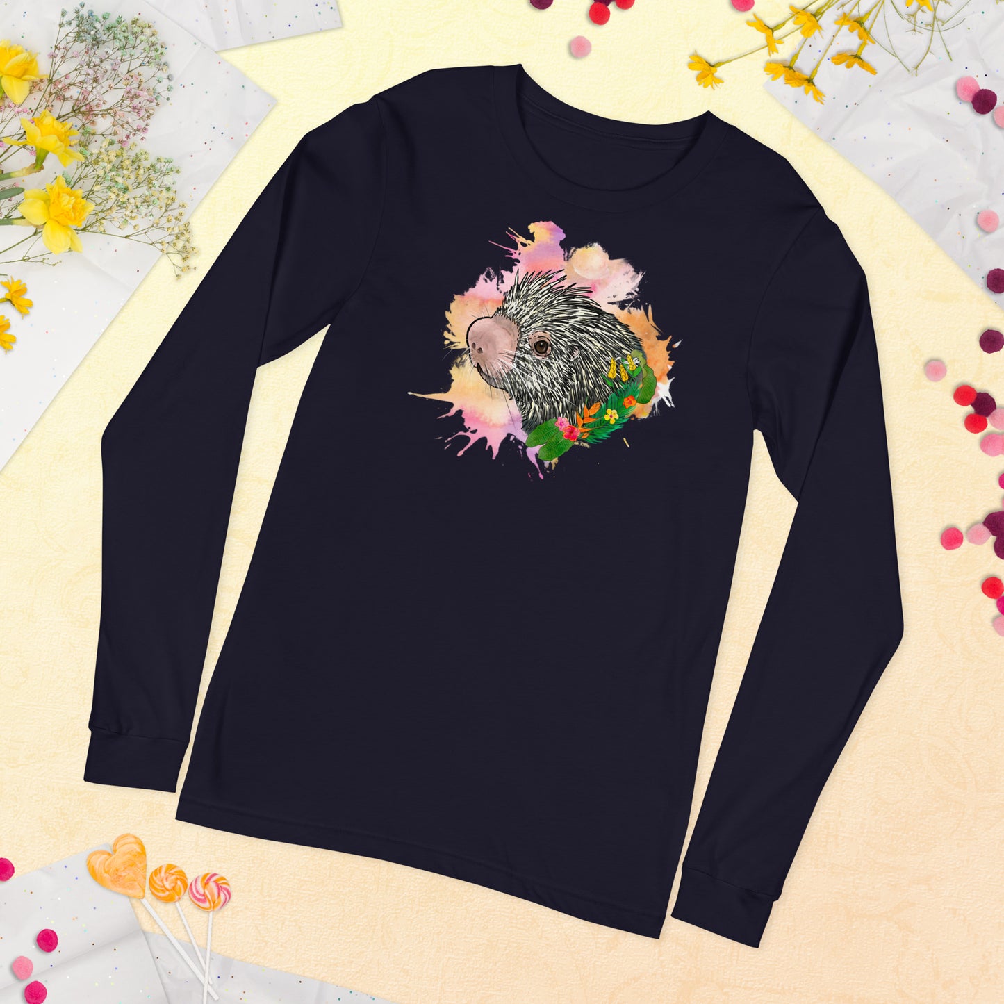 Prehensile Tailed Porcupine Unisex Long Sleeve Tee