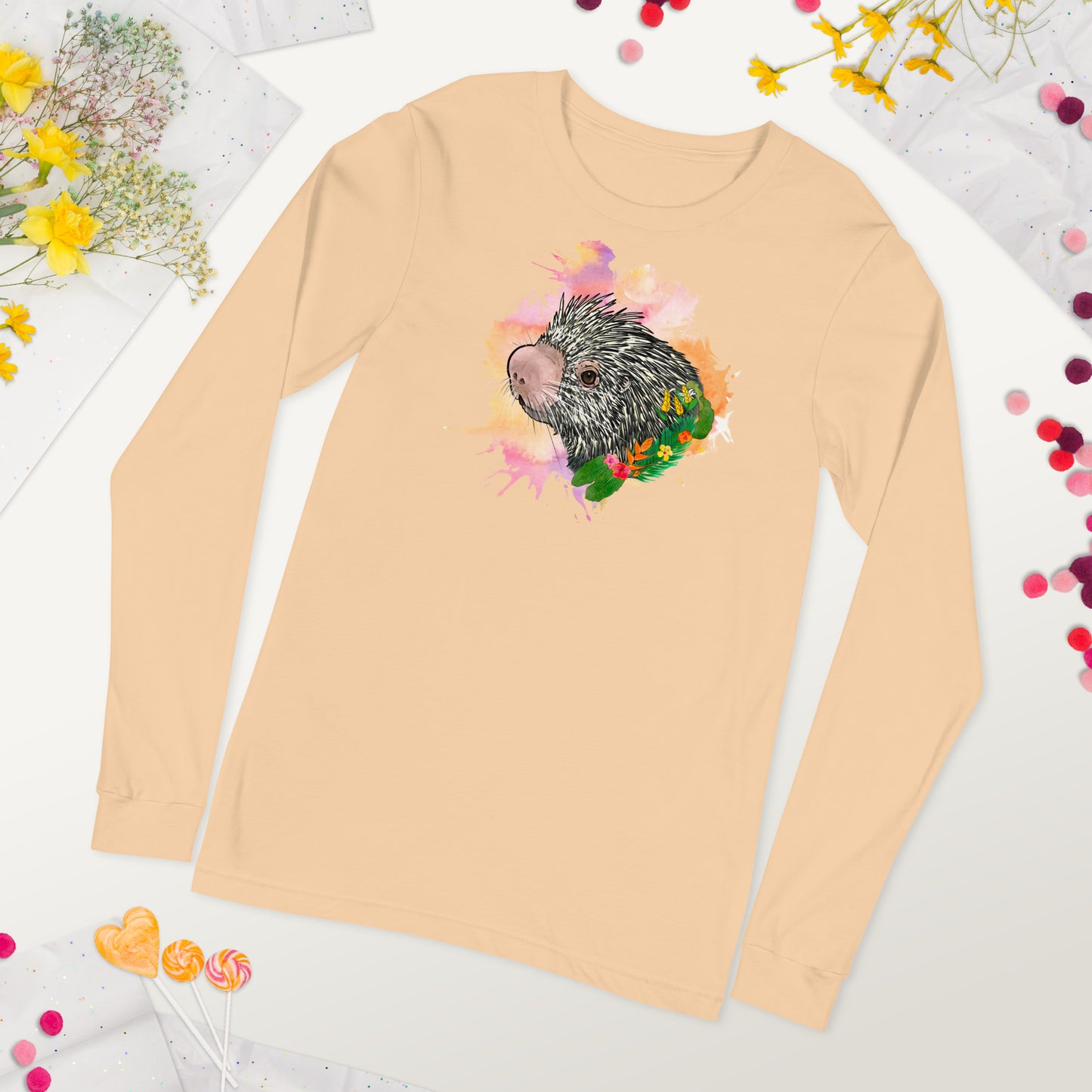 Prehensile Tailed Porcupine Unisex Long Sleeve Tee