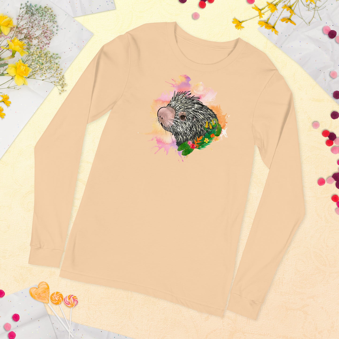 Prehensile Tailed Porcupine Unisex Long Sleeve Tee