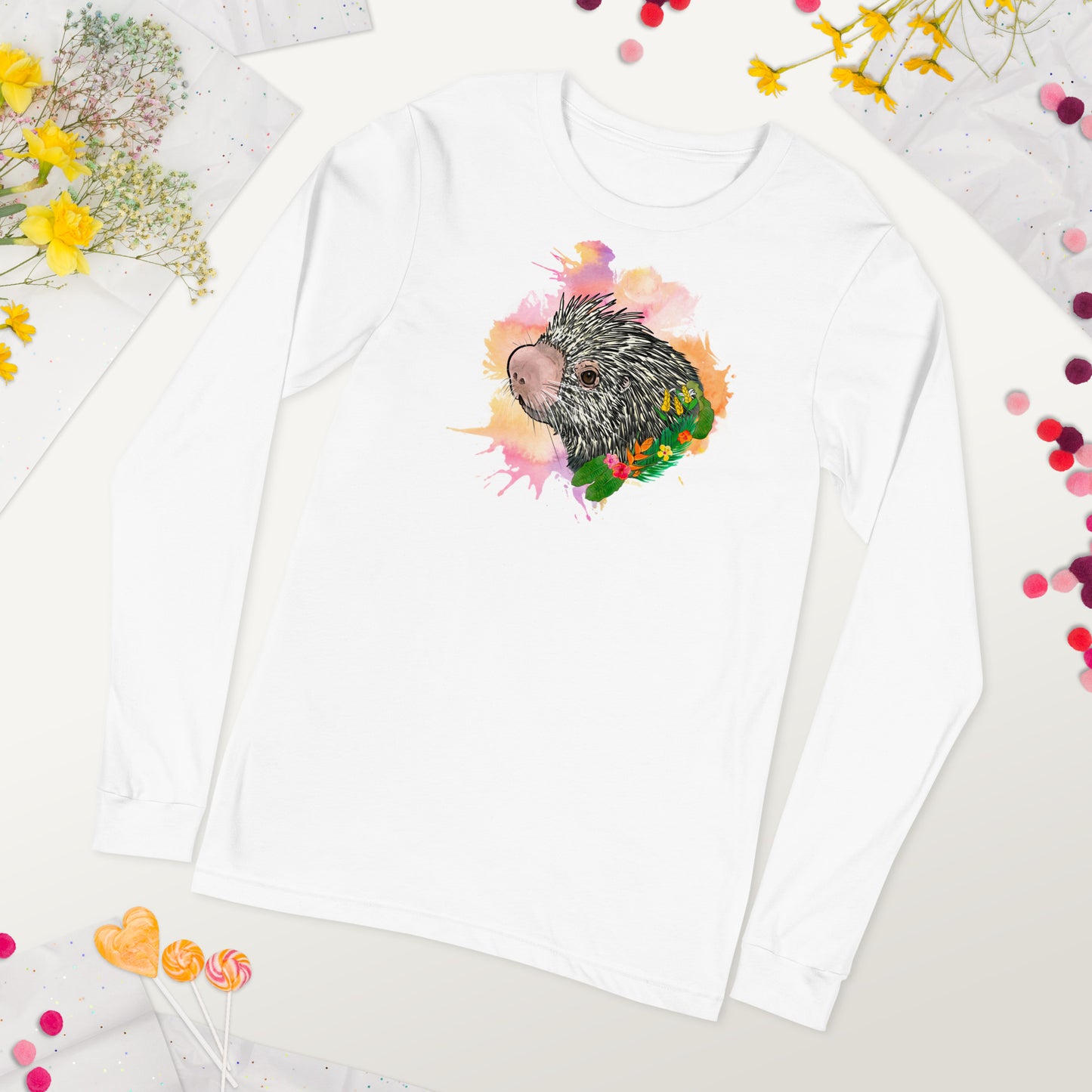 Prehensile Tailed Porcupine Unisex Long Sleeve Tee