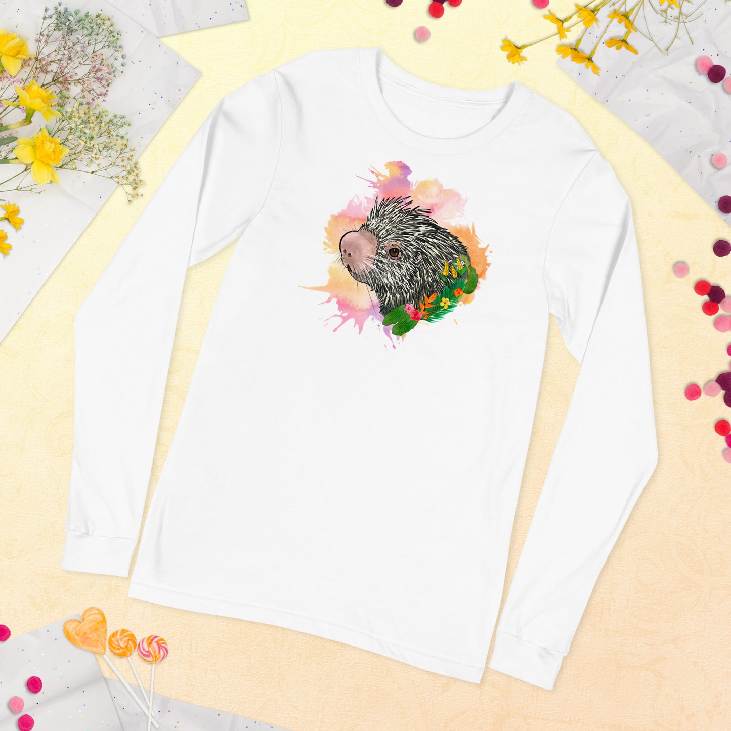 Prehensile Tailed Porcupine Unisex Long Sleeve Tee