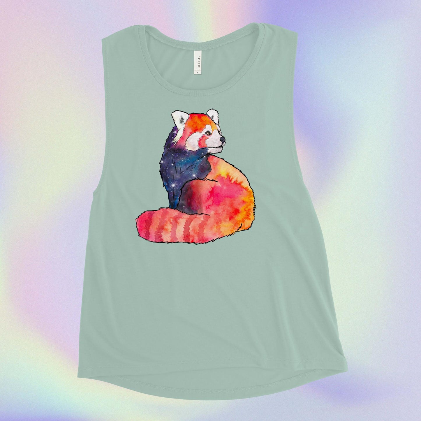 Red Panda Ladie's Muscle Tank