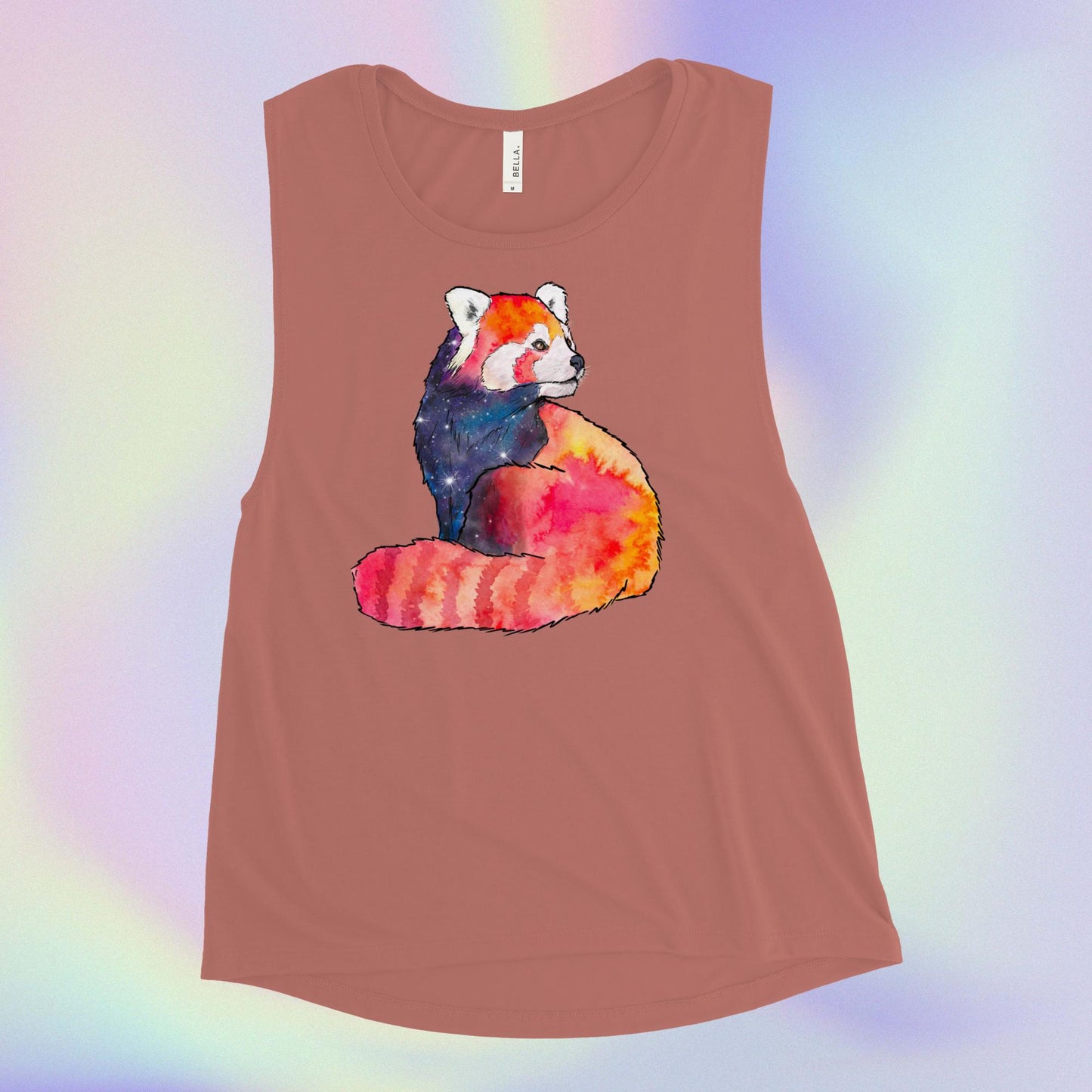 Red Panda Ladie's Muscle Tank