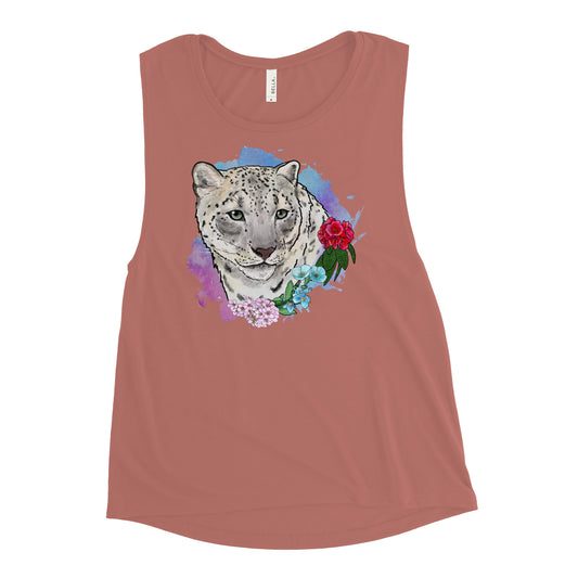 Snow Leopard Ladies’ Muscle Tank