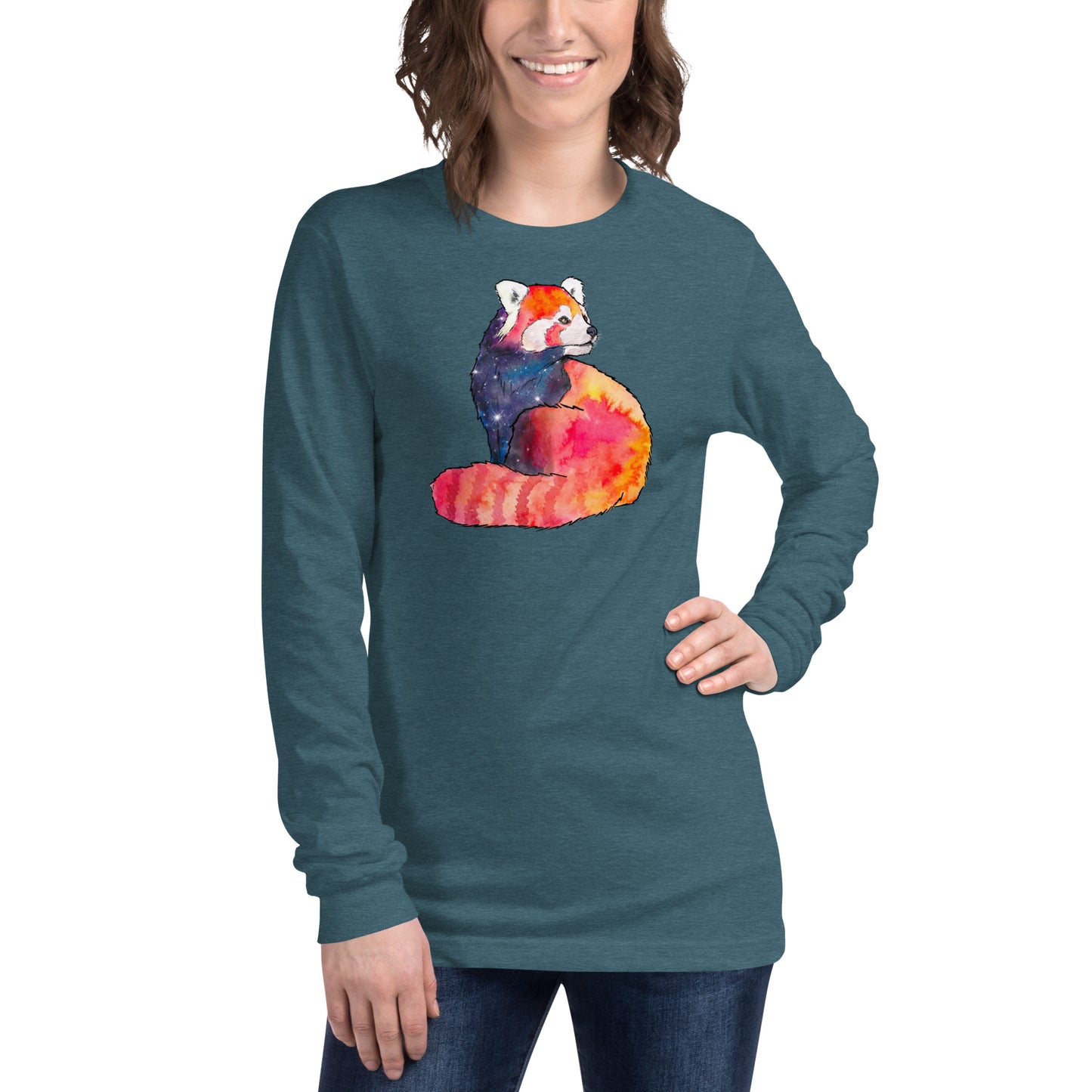 Long Sleeve Galaxy Red Panda Tee
