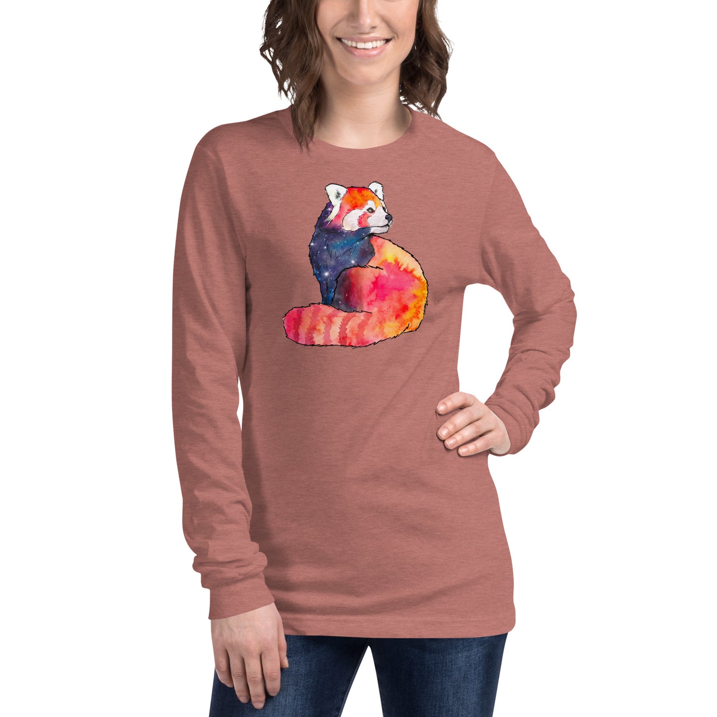 Long Sleeve Galaxy Red Panda Tee