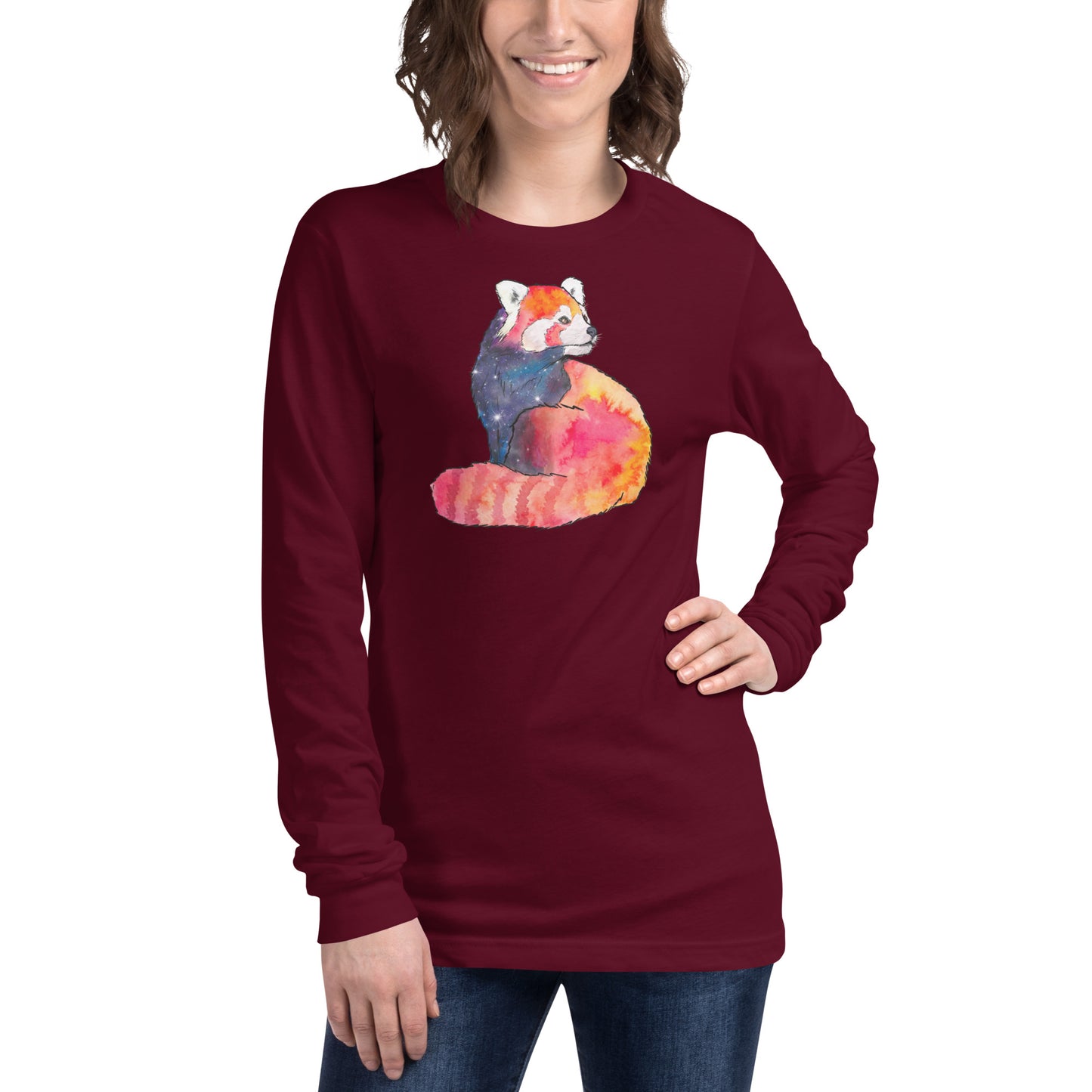 Long Sleeve Galaxy Red Panda Tee