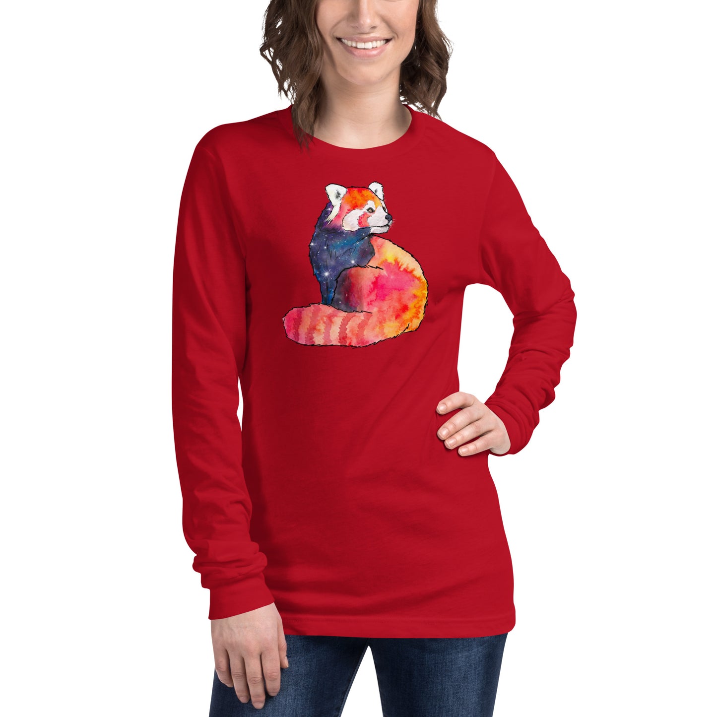 Long Sleeve Galaxy Red Panda Tee