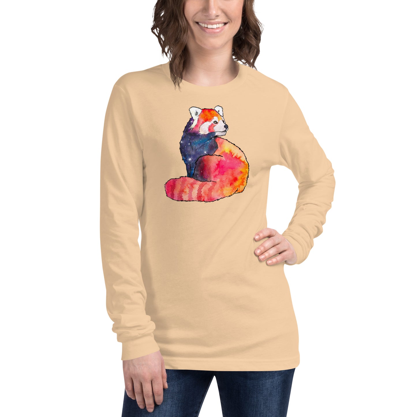 Long Sleeve Galaxy Red Panda Tee