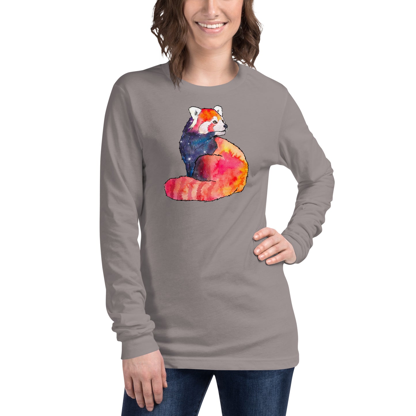 Long Sleeve Galaxy Red Panda Tee