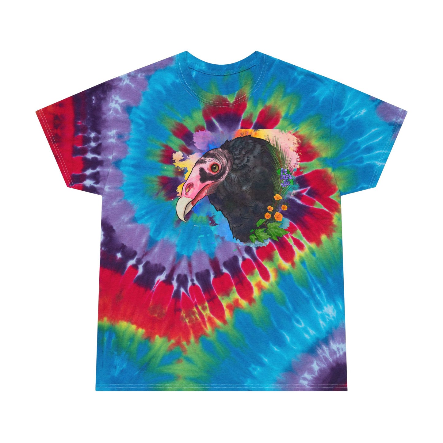 Turkey Vulture Tie-Dye Tee, Spiral