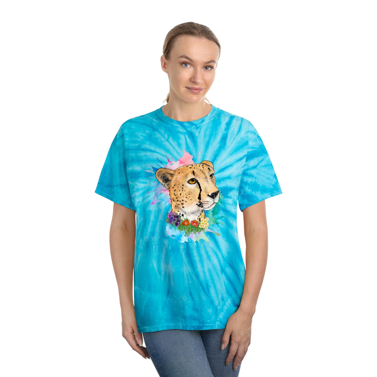 Cheetah Lion Tie-Dye Tee, Cyclone