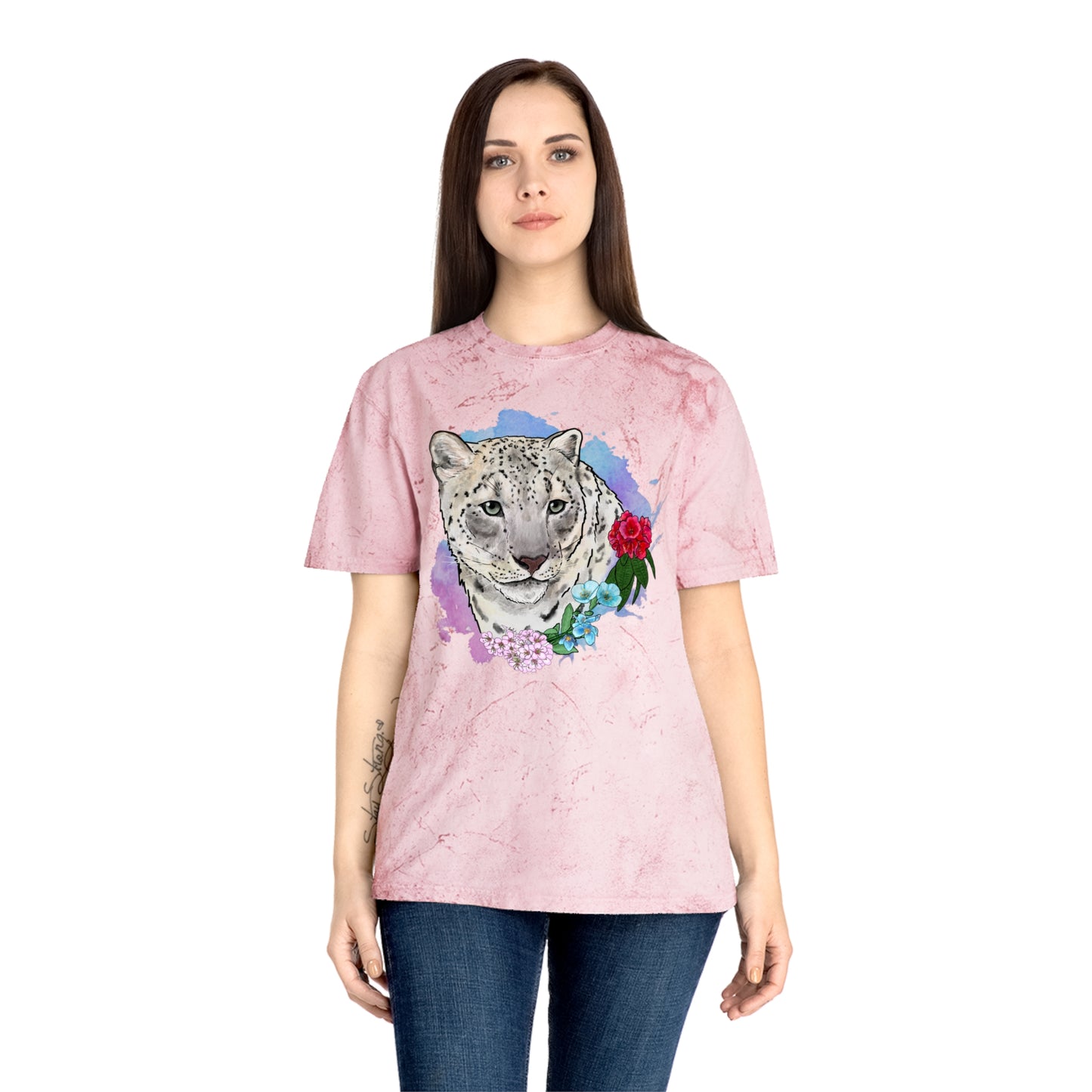 Snow Leopard Color Blast T-Shirt