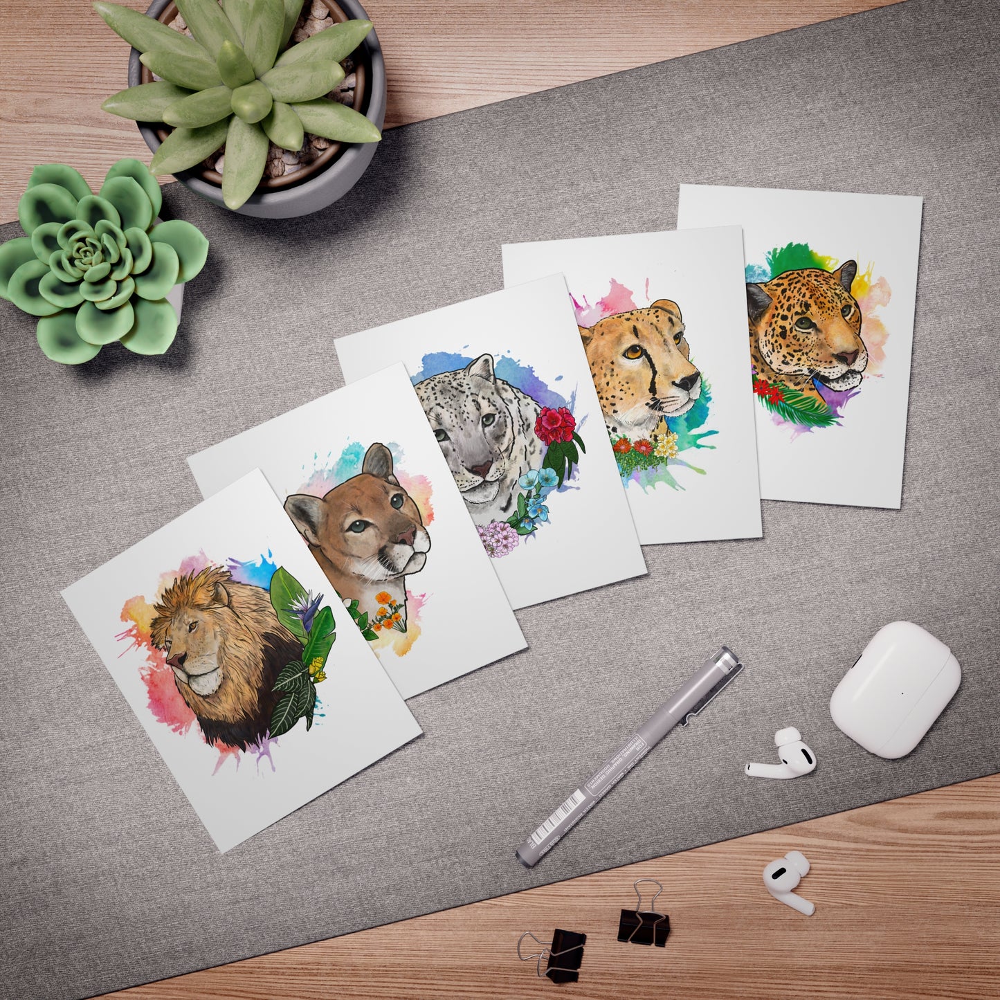 Big Cat Greeting Cards (5-Pack)