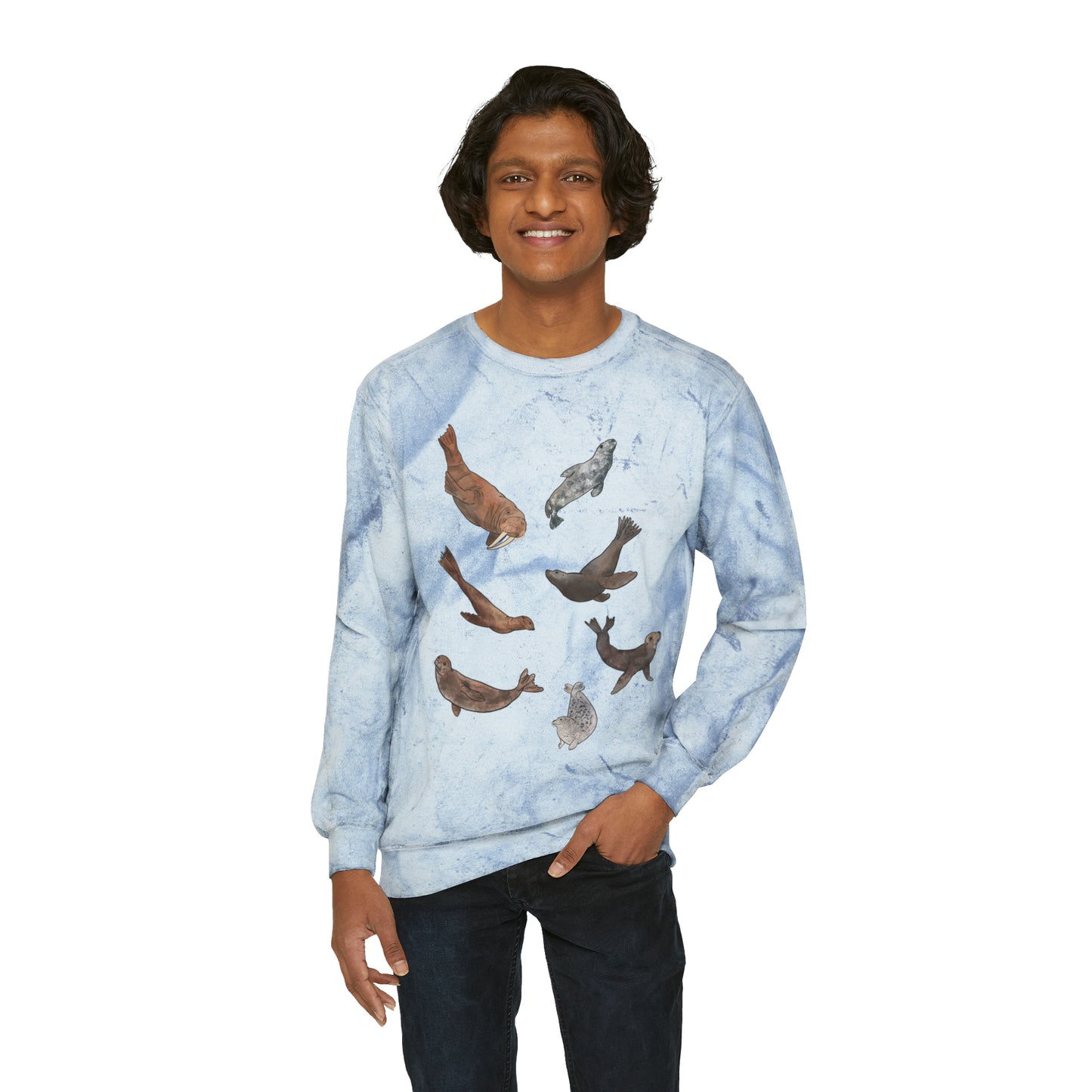 Pinniped Color Blast Comfort Colors Crewneck Sweatshirt