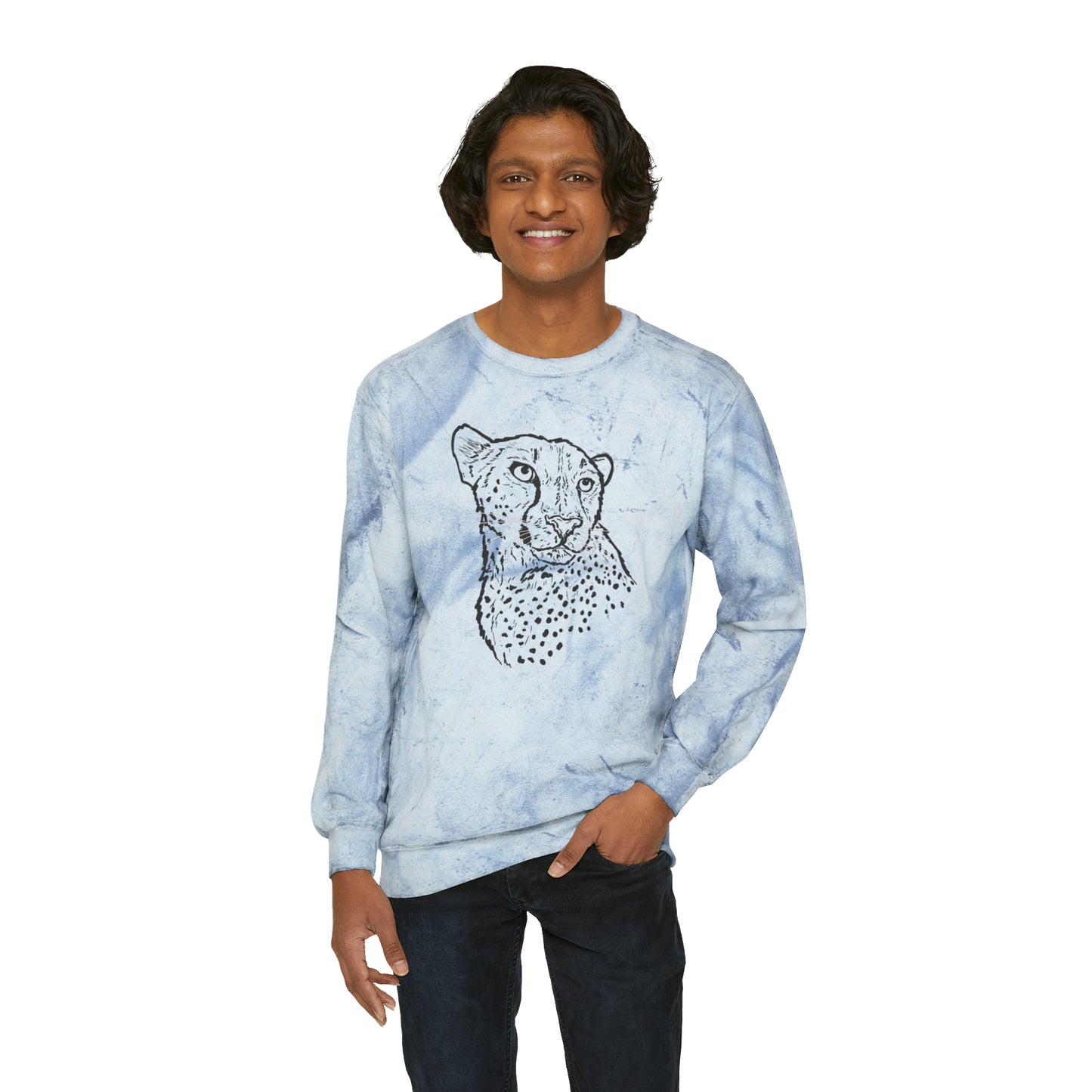 Cheetah Front and Back Crewneck Sweatshirt