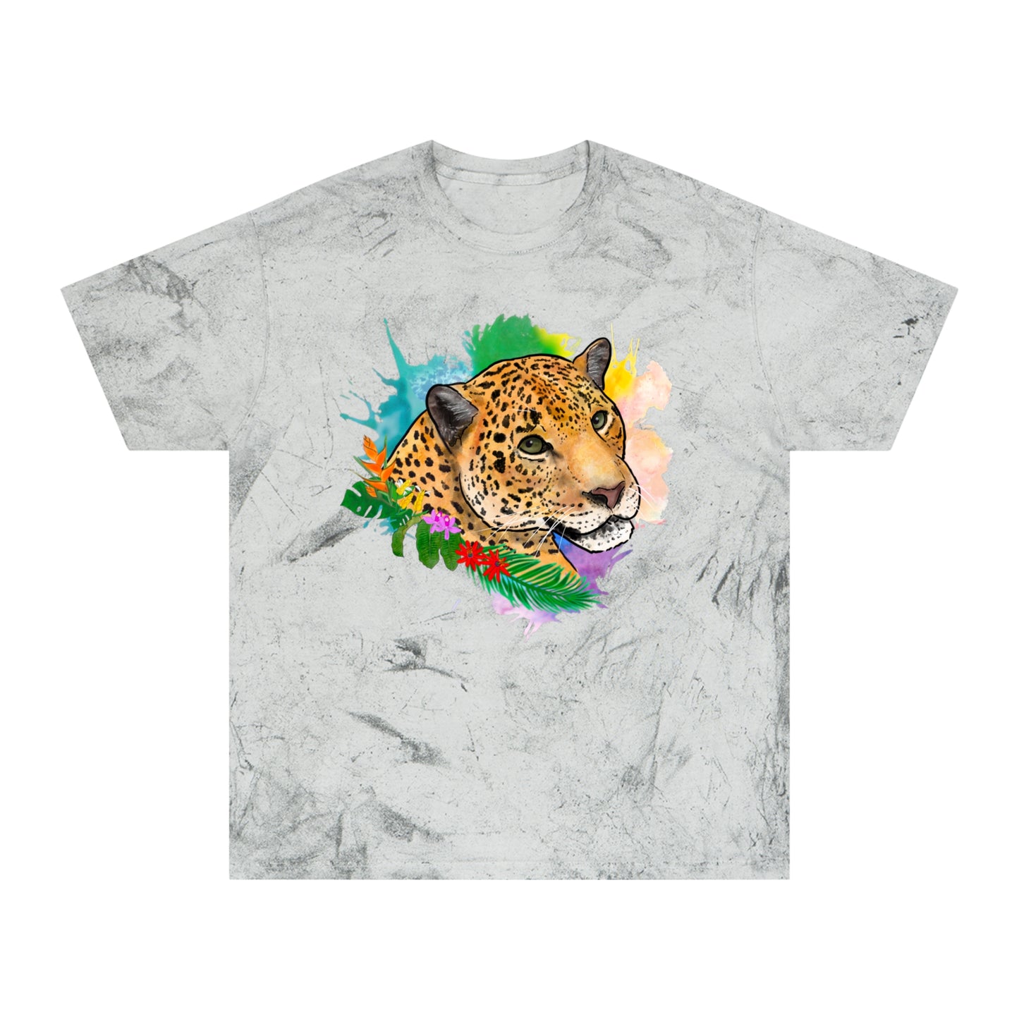 Jaguar Floral Comfort Colors Color Blast T-Shirt