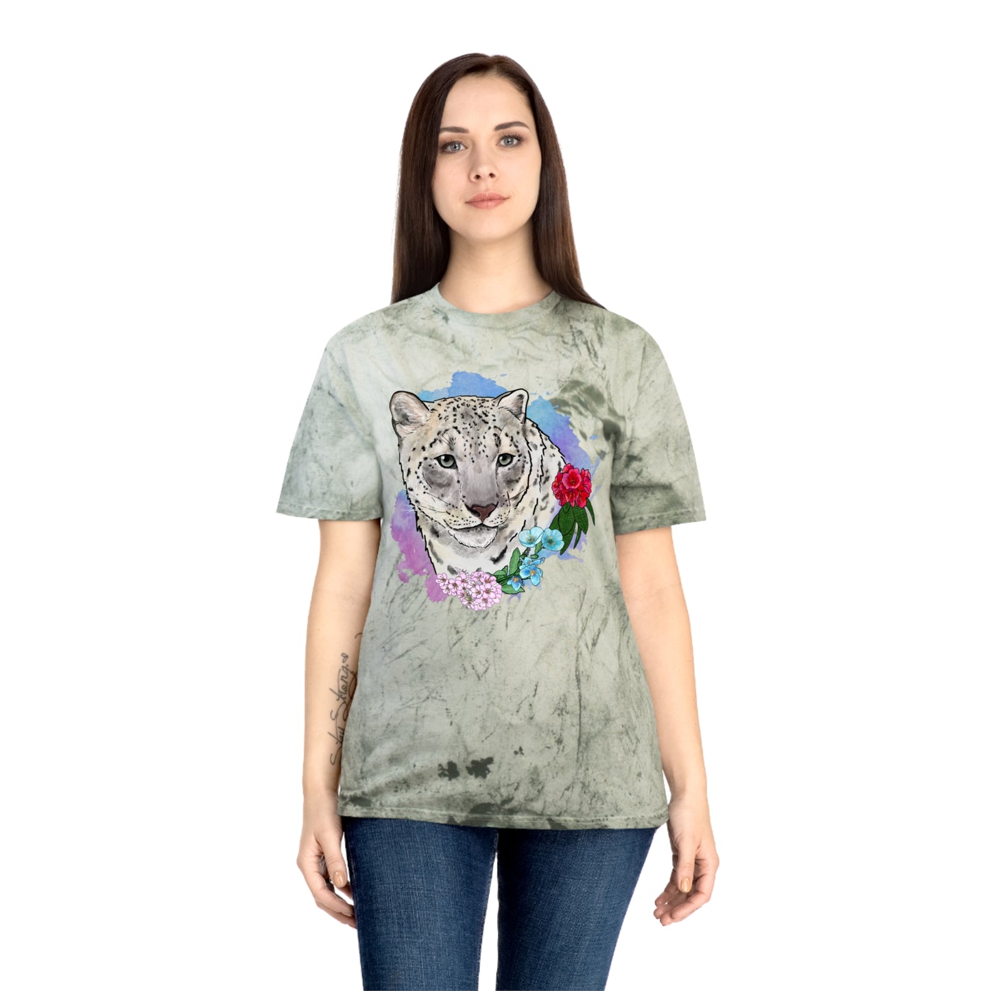 Snow Leopard Color Blast T-Shirt