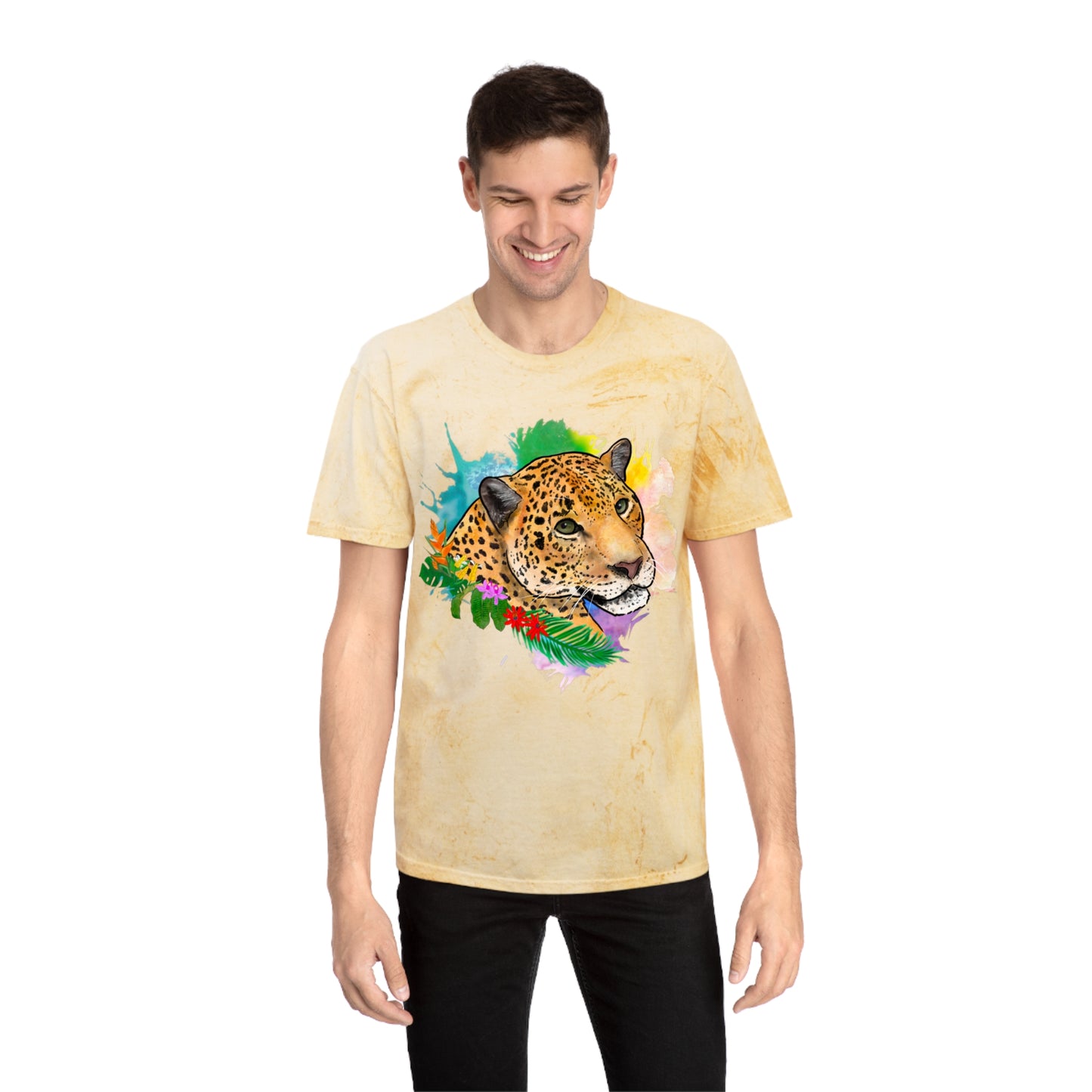 Jaguar Floral Comfort Colors Color Blast T-Shirt