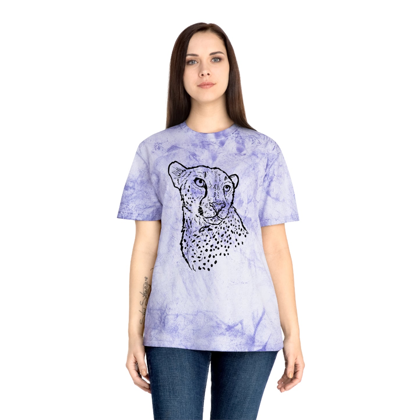 Cheetah Front and Back Color Blast T-Shirt
