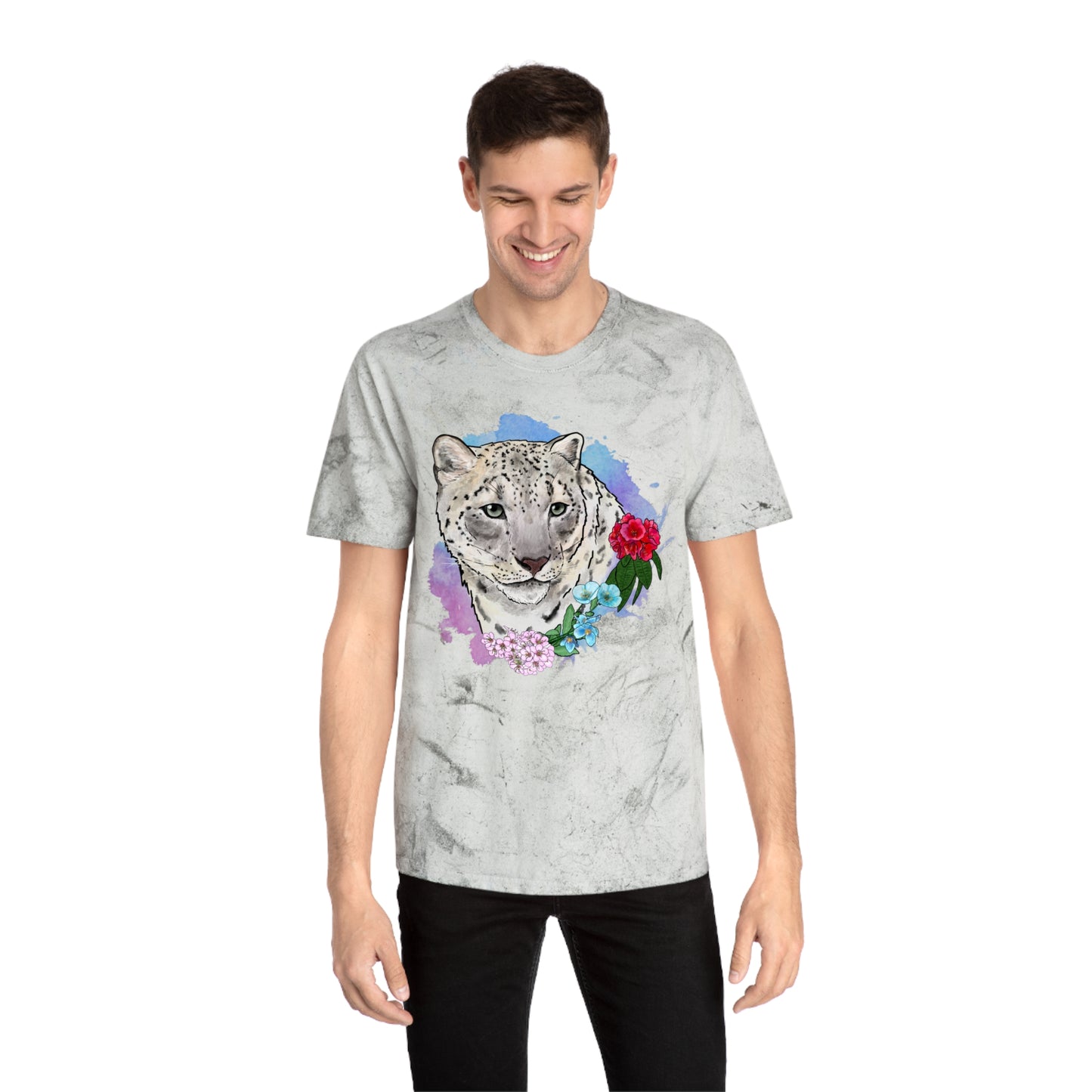 Snow Leopard Color Blast T-Shirt