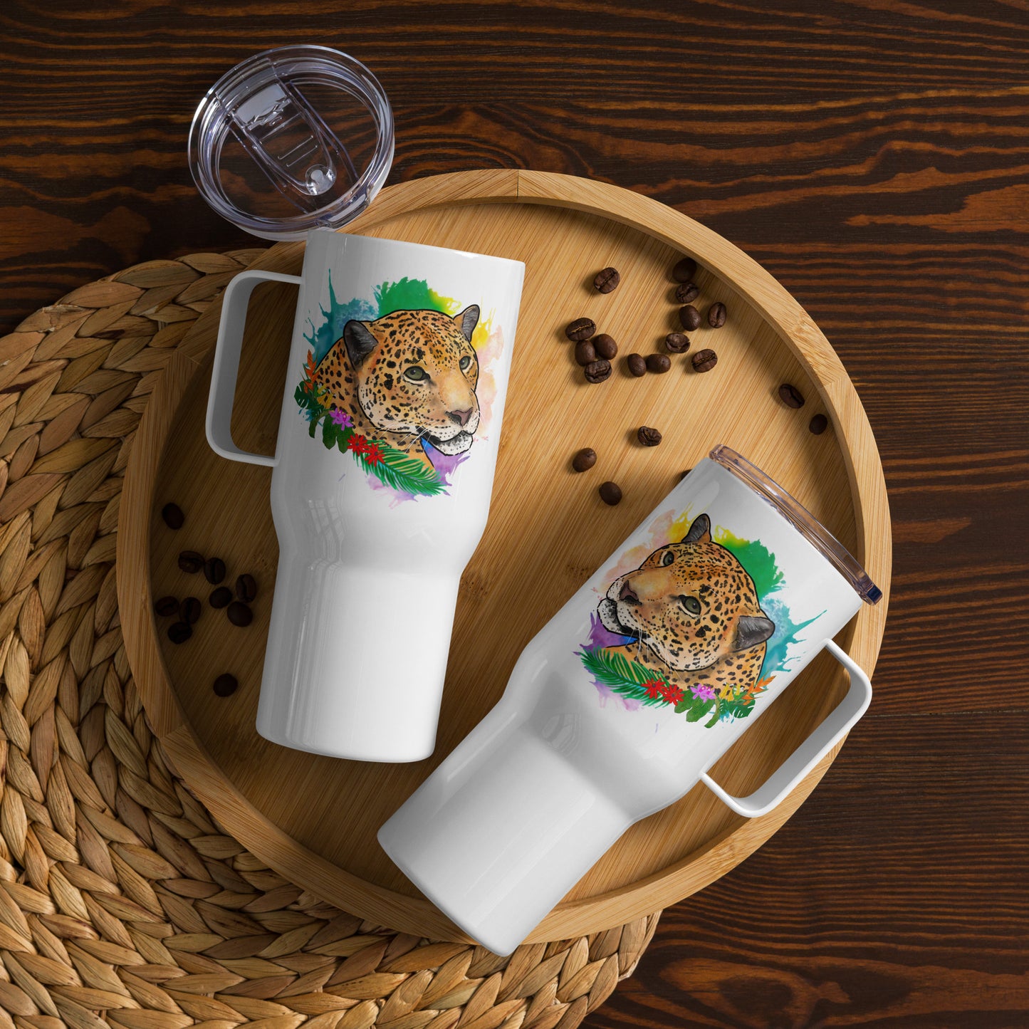 Jaguar Travel mug with a handle